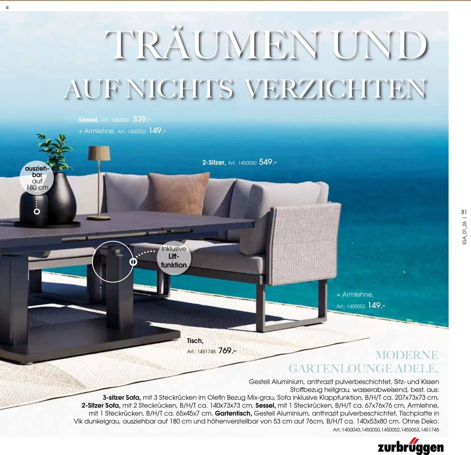 Zurbrüggen Sommer 2026 (2026-03-19 - 2026-08-31)