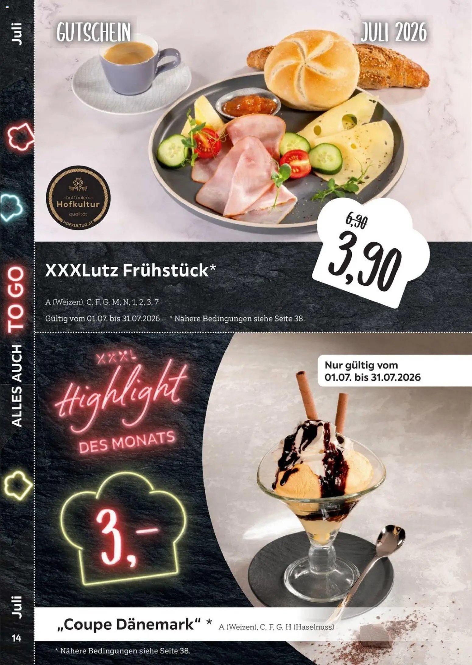 XXXL Lutz Restaurantgutscheine