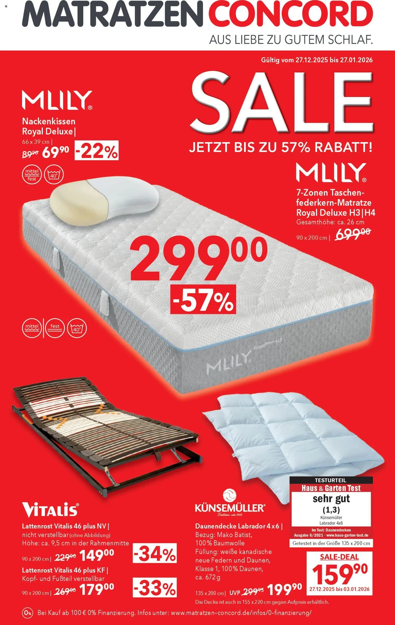 Matratzen Concord Prospekt 	