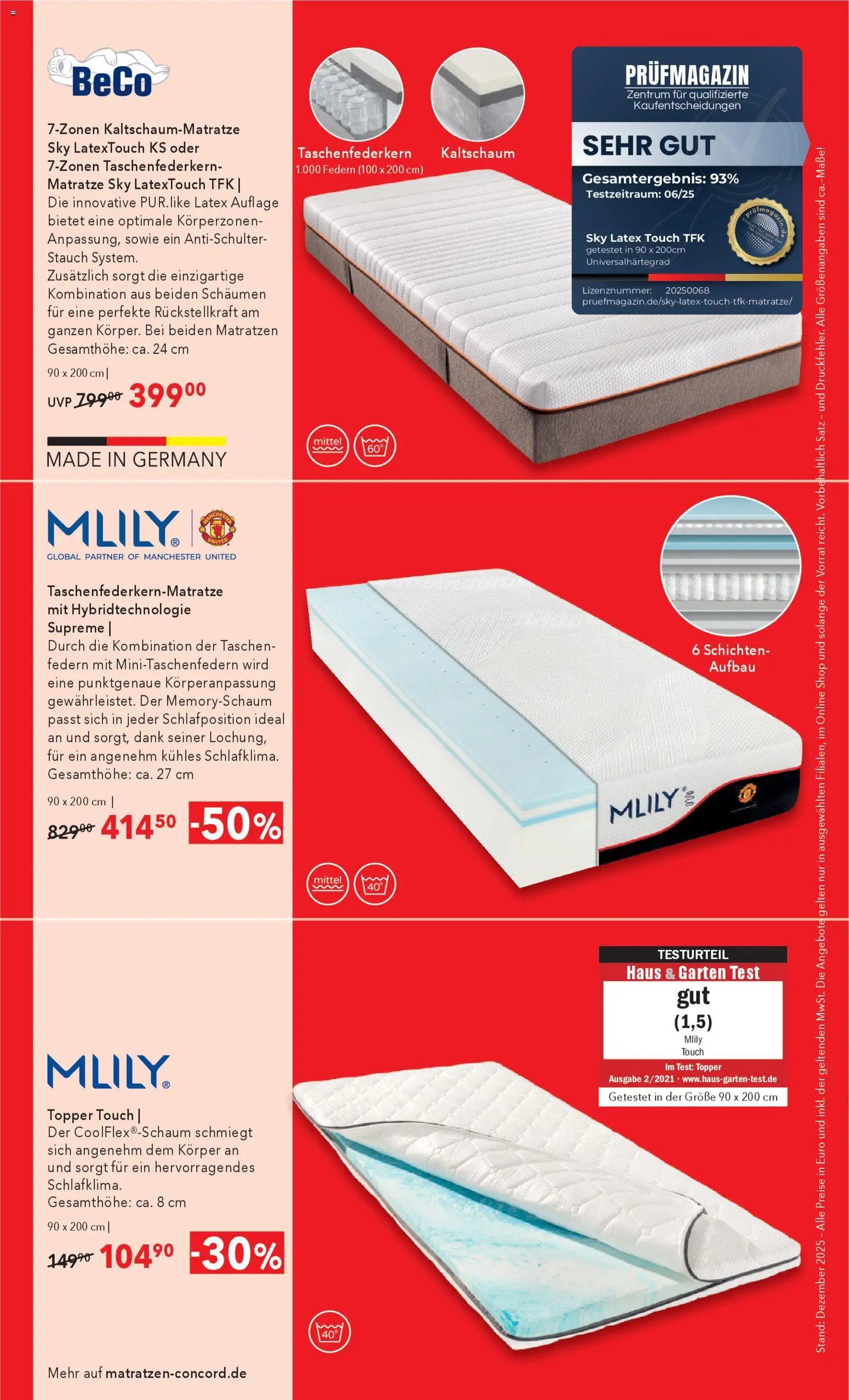 Matratzen Concord Prospekt 	