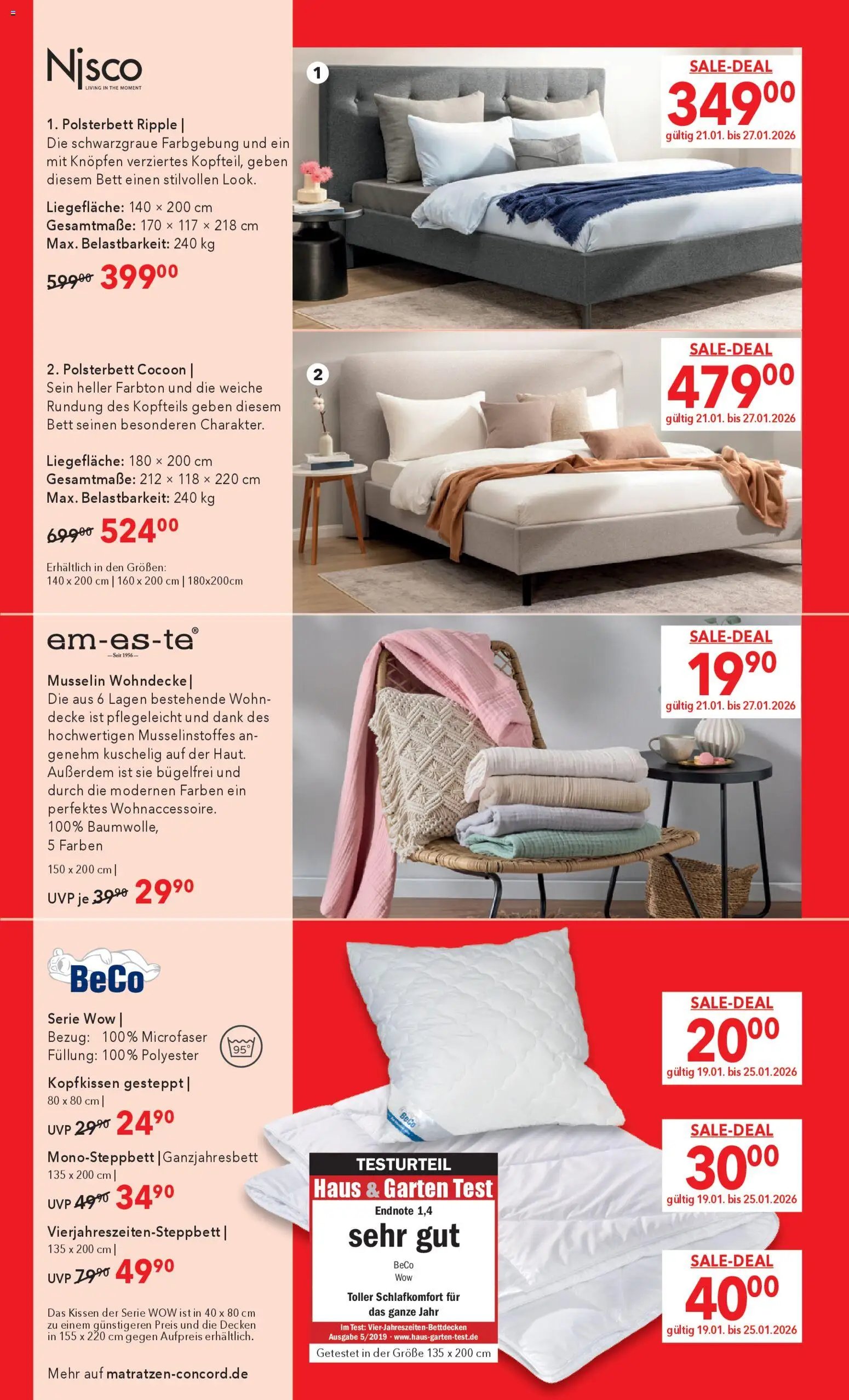 Matratzen Concord Prospekt 	