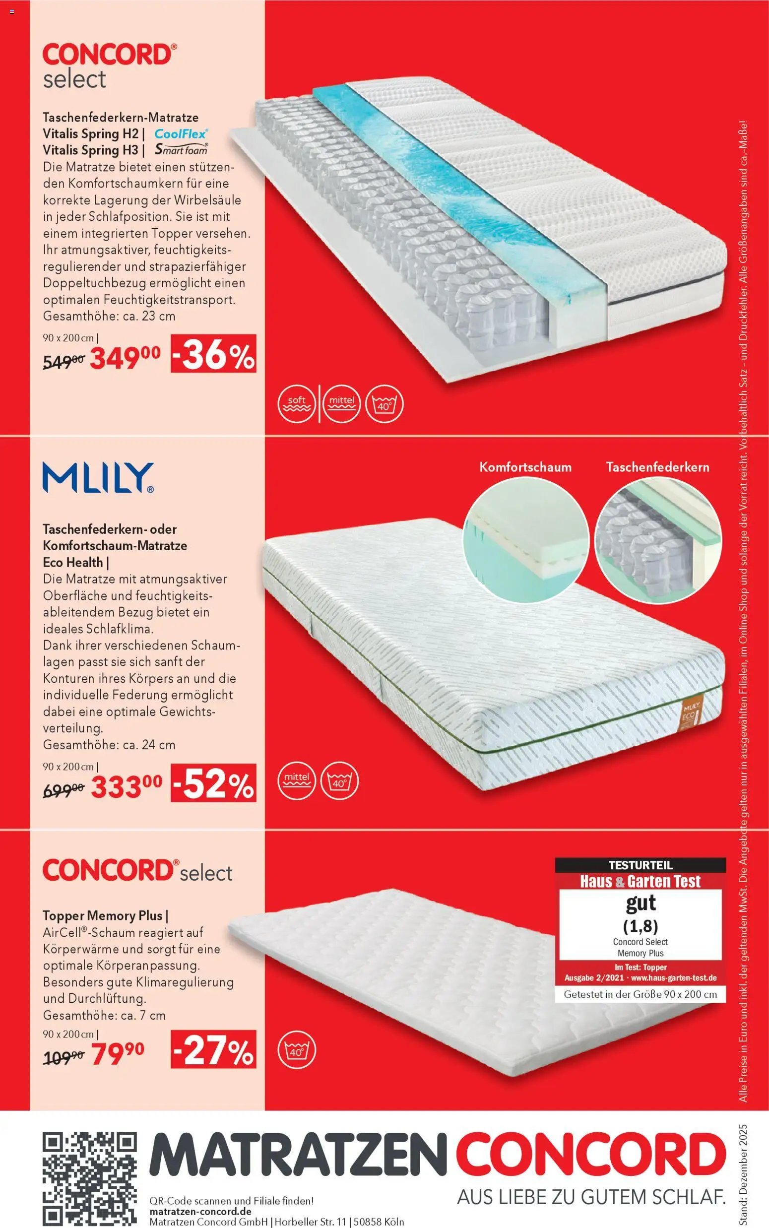 Matratzen Concord Prospekt 	