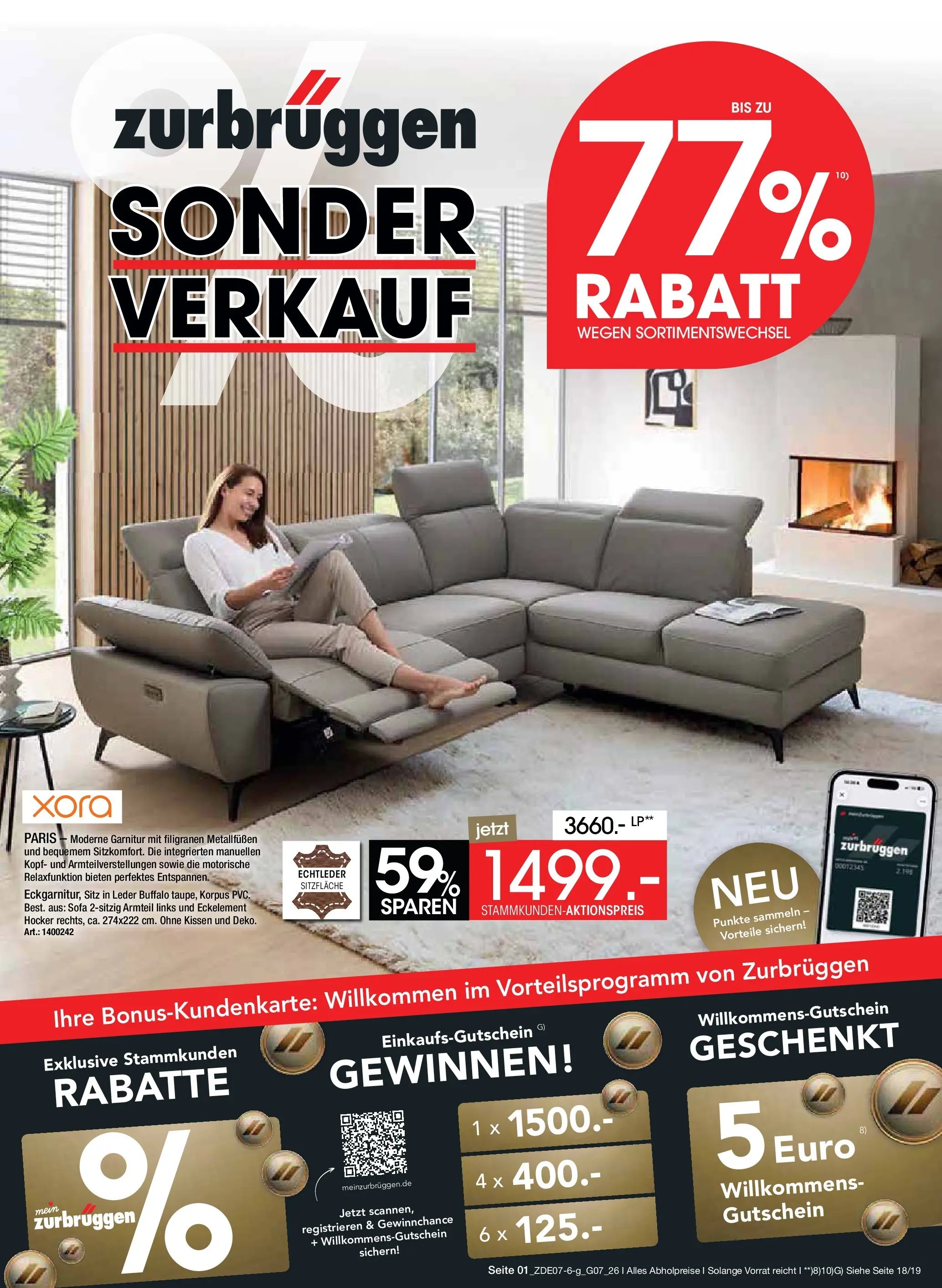 Zurbrüggen Sonderverkauf