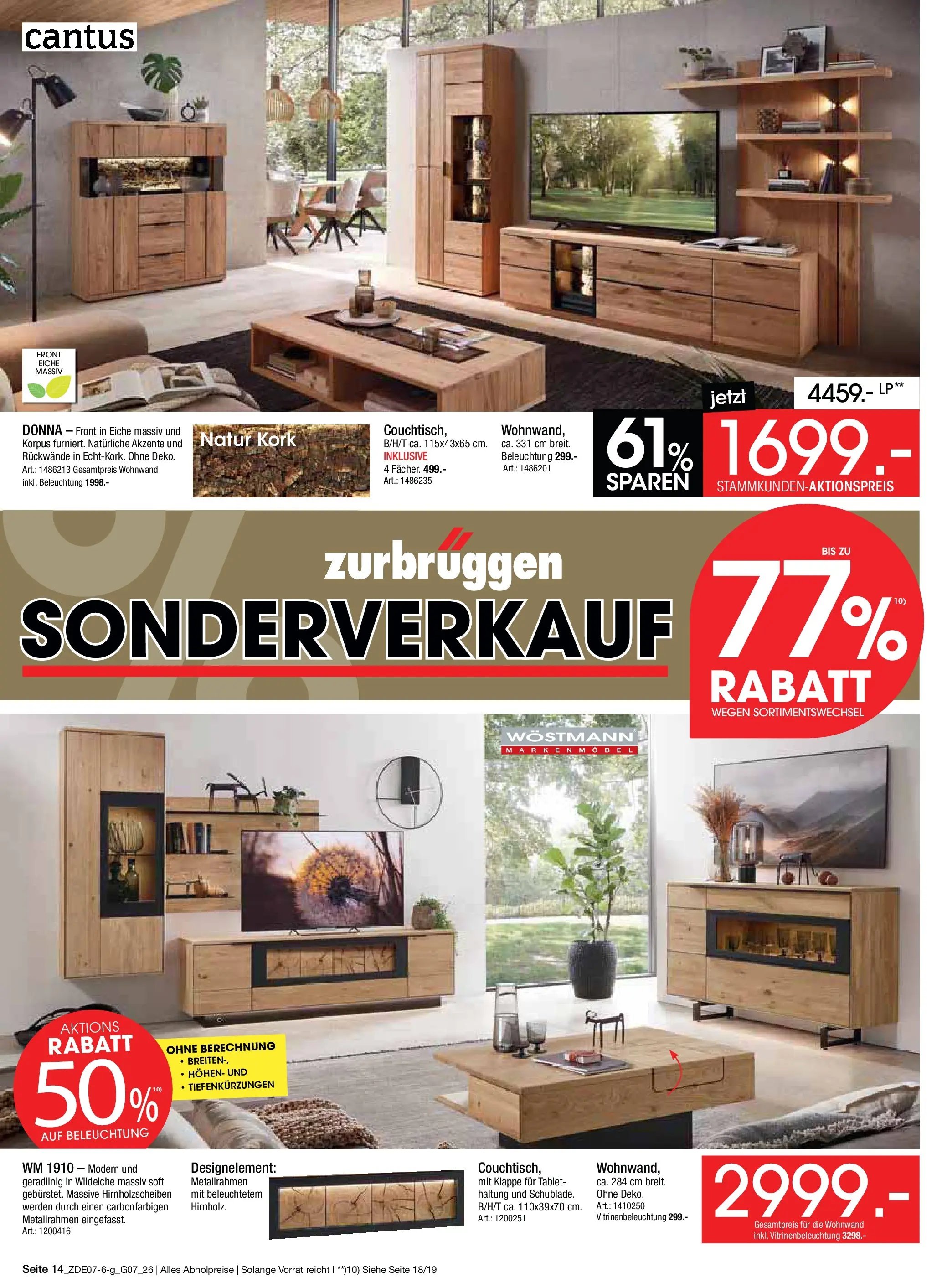 Zurbrüggen Sonderverkauf