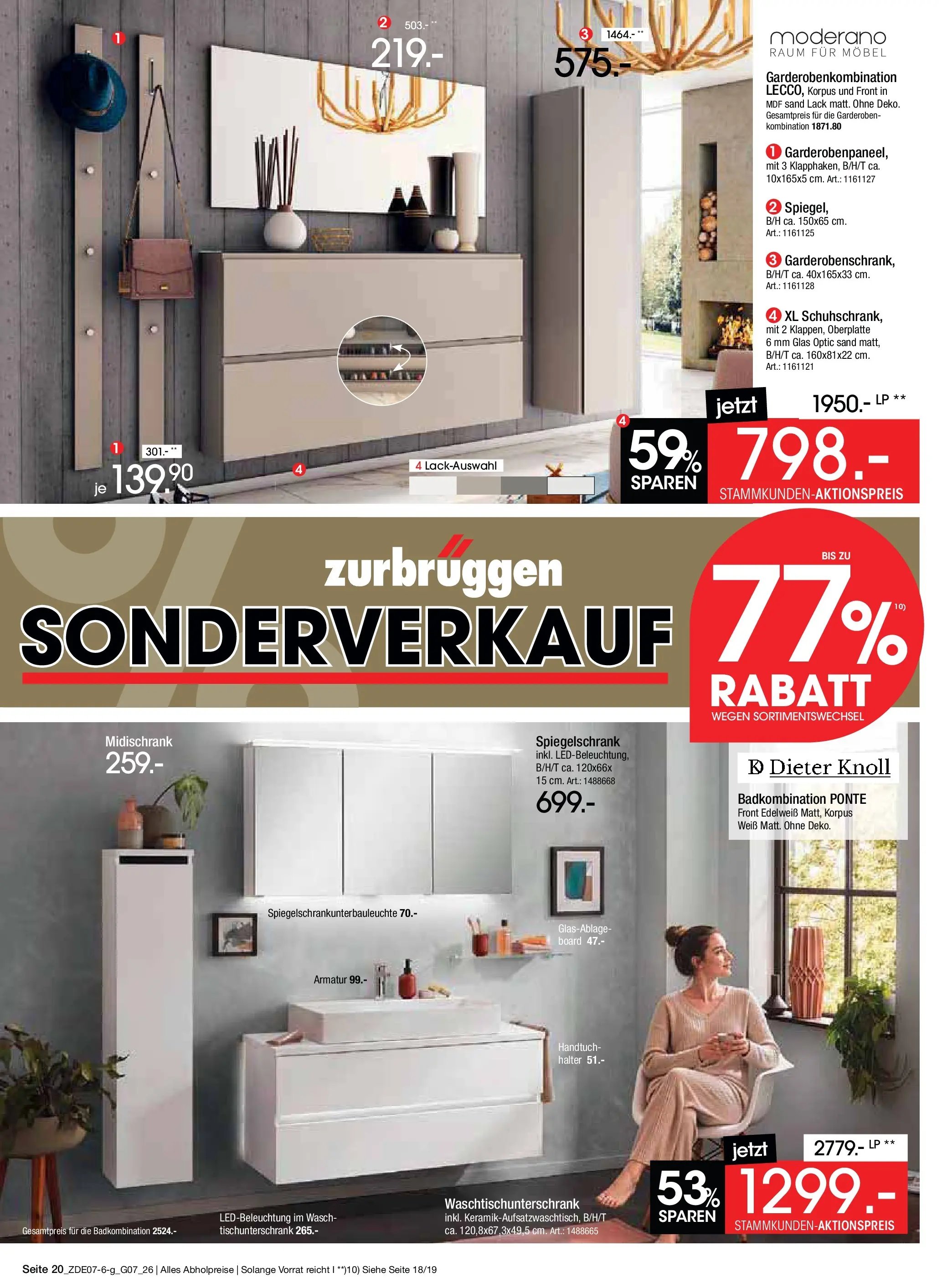 Zurbrüggen Sonderverkauf