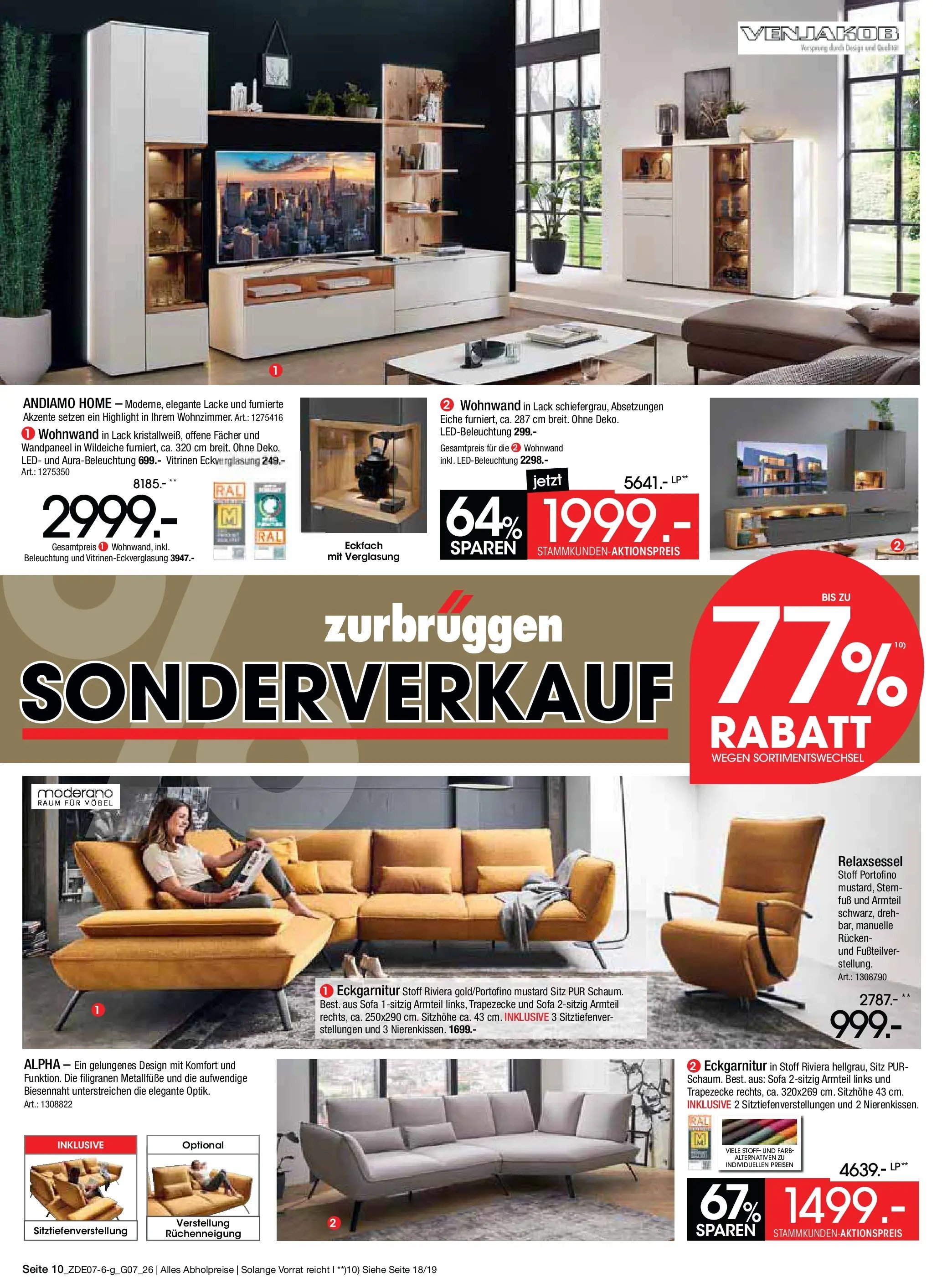 Zurbrüggen Sonderverkauf