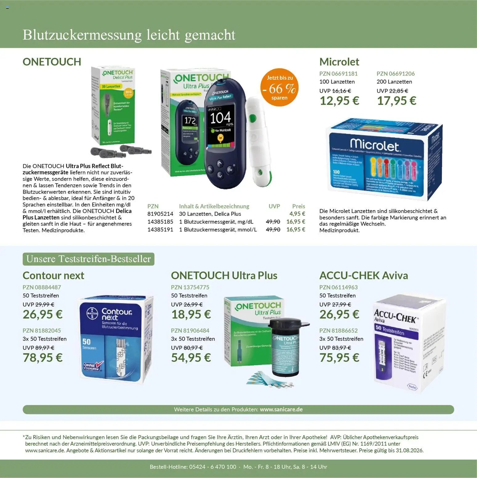 Sanicare Spezial-Angebote (2026-03-03 - 2026-08-31)