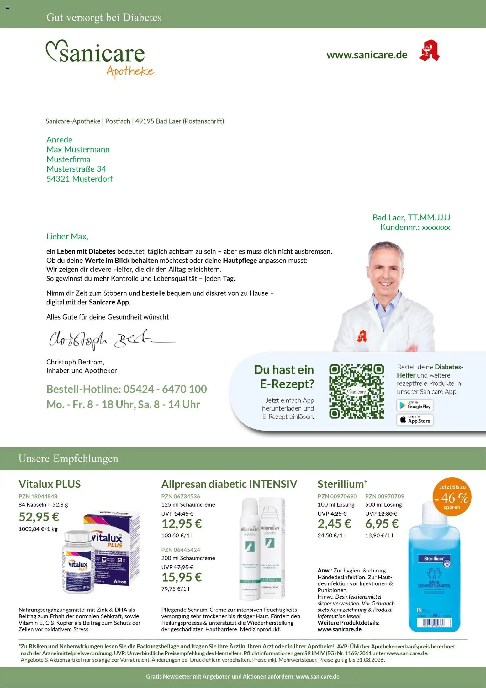 Sanicare Spezial-Angebote