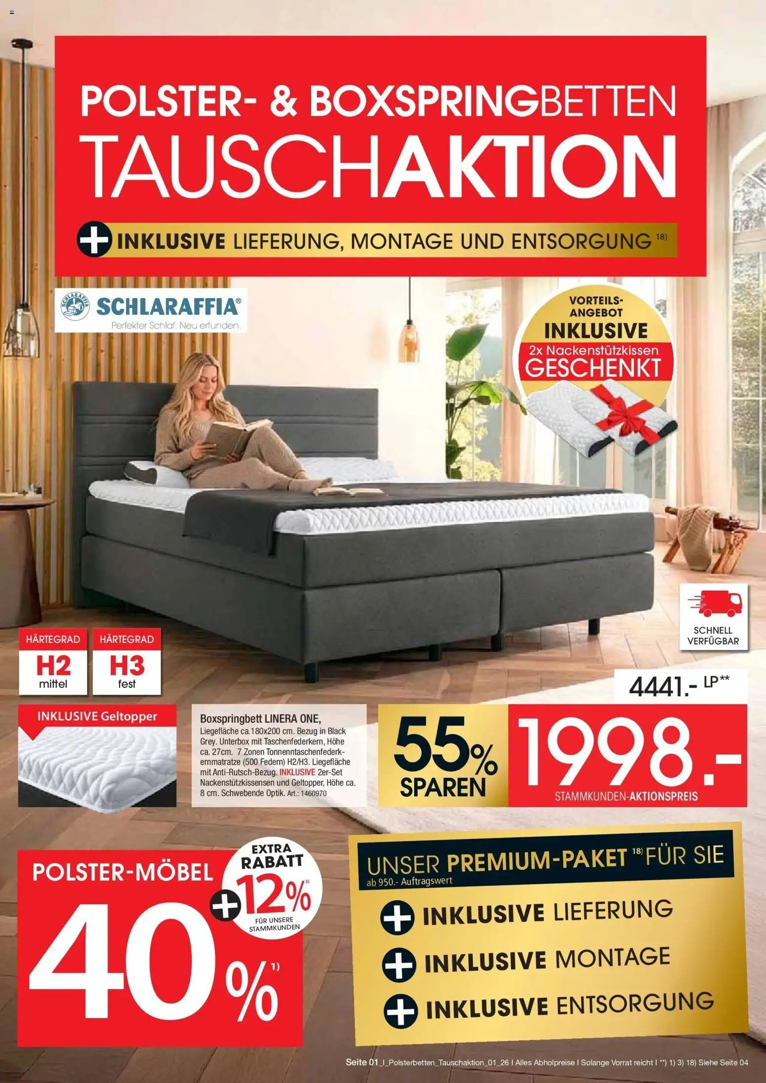 Zurbrüggen Polster & Boxspringbetten Tauschaktion