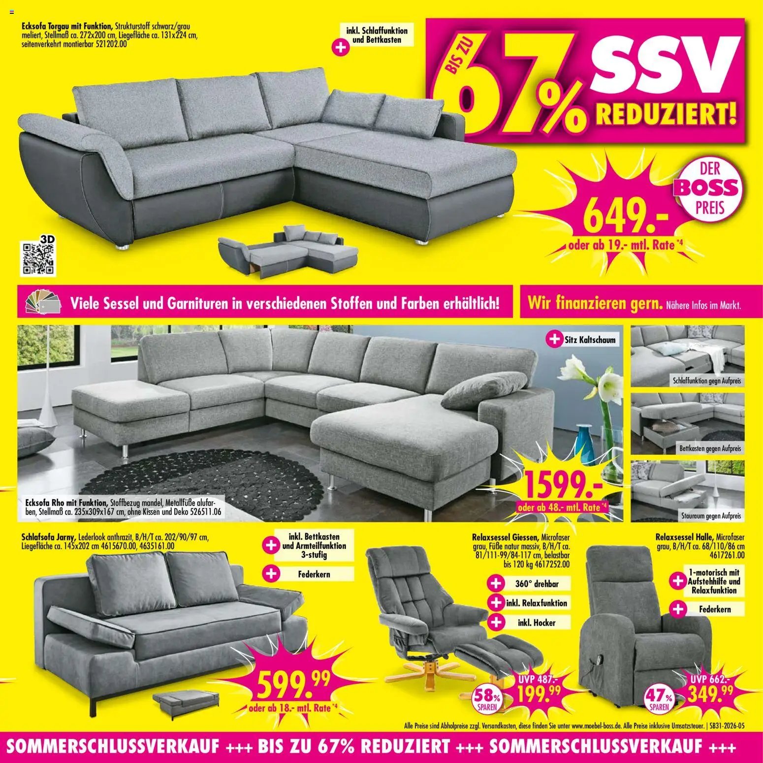 SB Möbel Boss Prospekt
