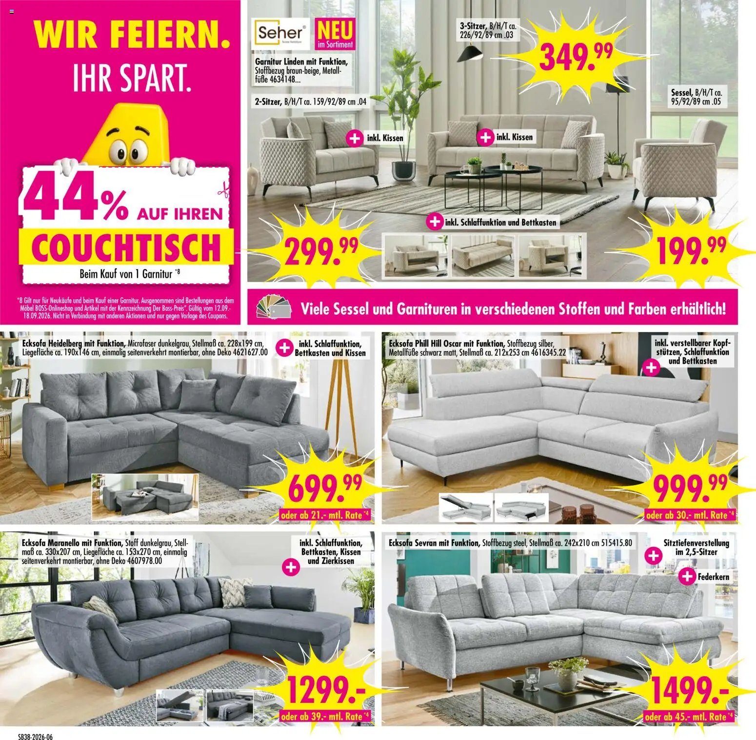SB Möbel Boss Prospekt