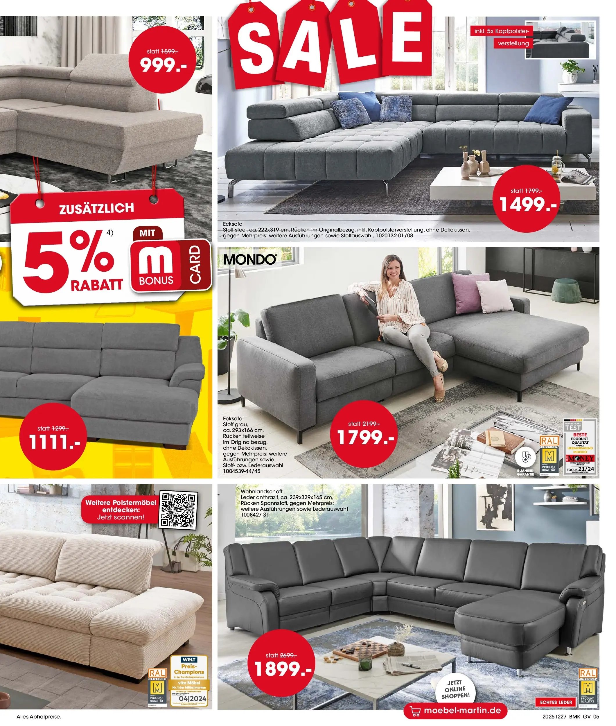 Möbel Martin - Möbel Martin: Wochenangebote