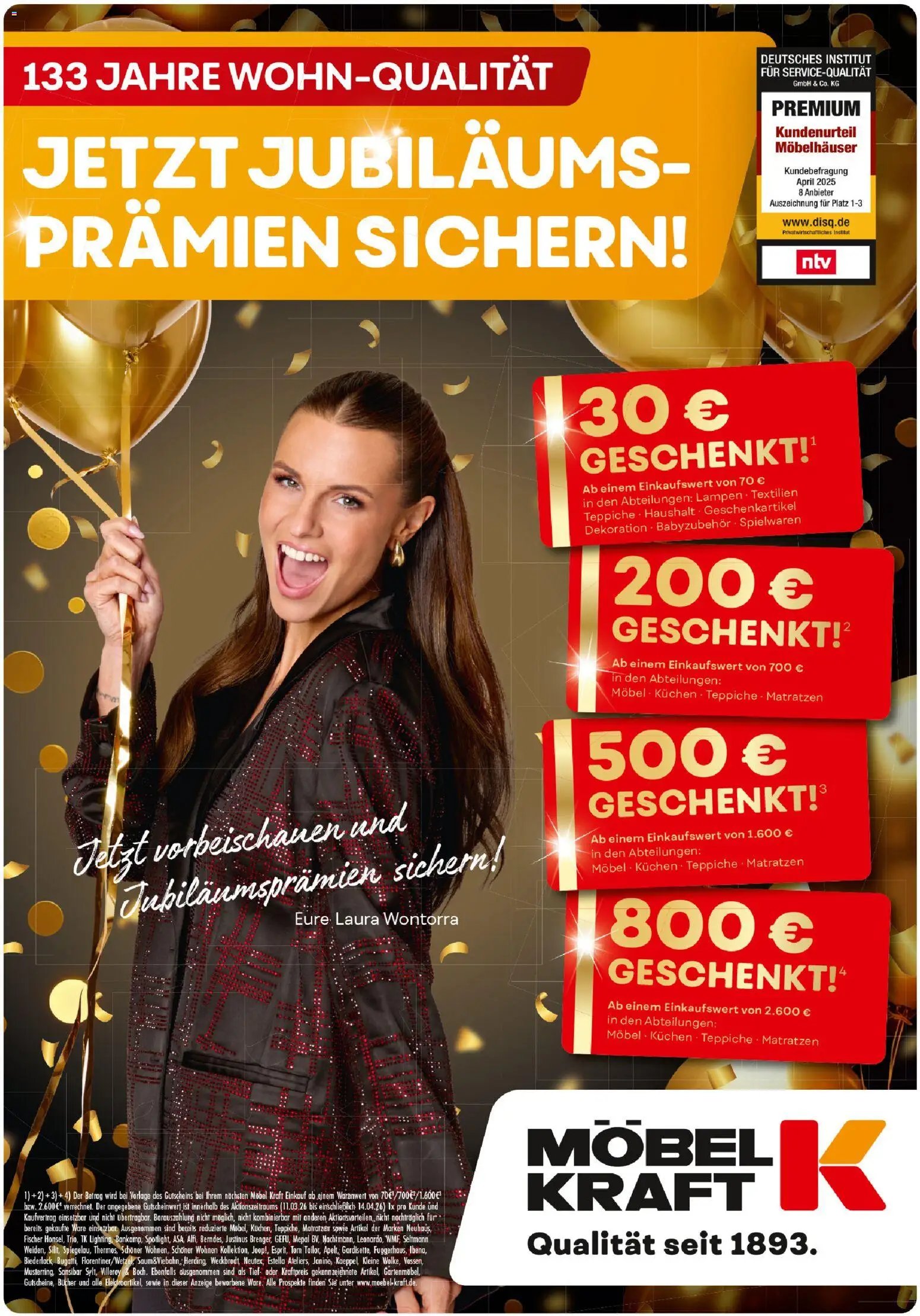 Möbel Kraft Jubiläums Prämien