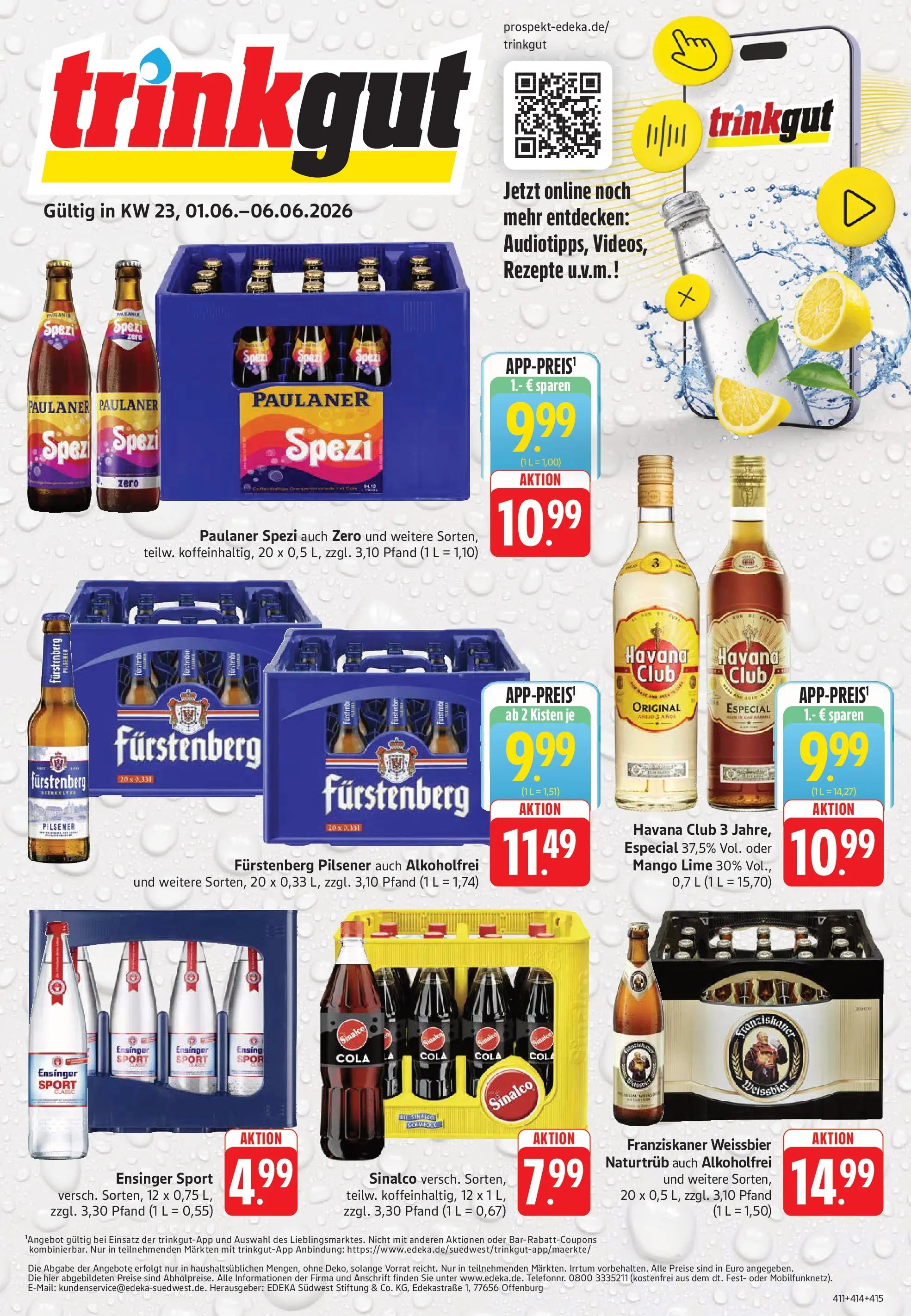 Trinkgut Prospekt Karlsbad - Langensteinbach