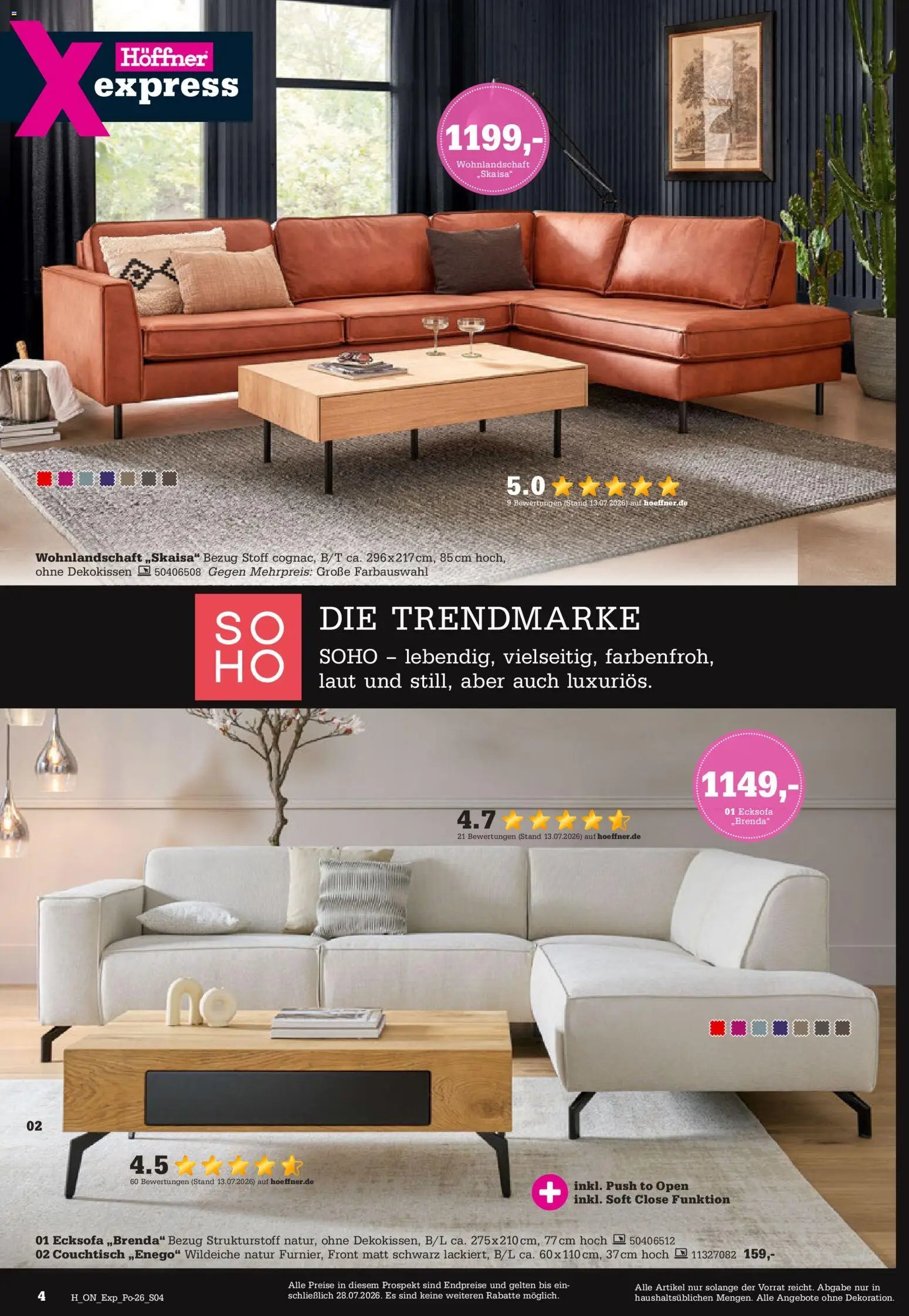 Höffner Prospekt Express spezial