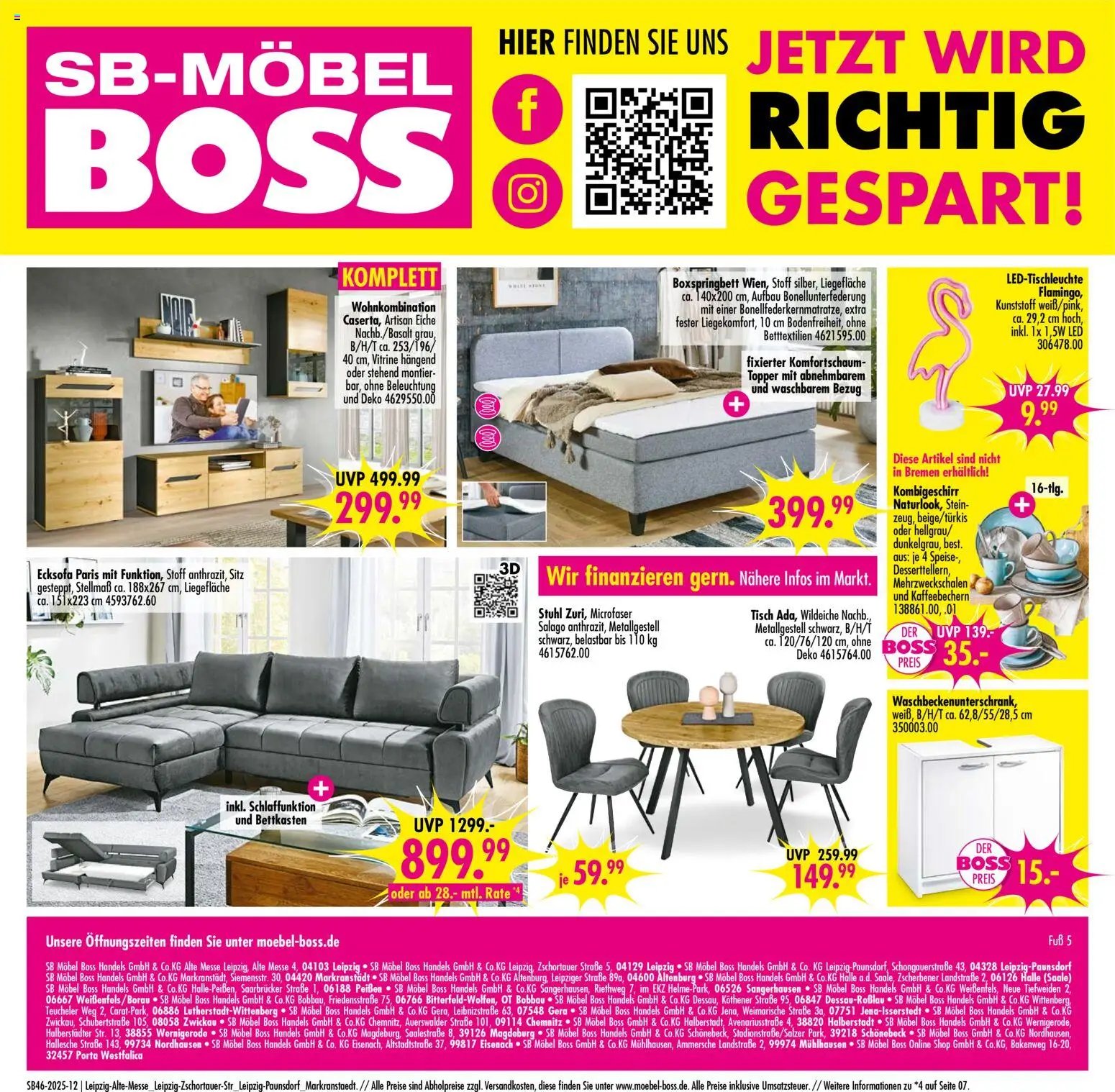 SB Möbel Boss Prospekt Leipzig-Paunsdorf (2025-11-08 - 2025-11-14)