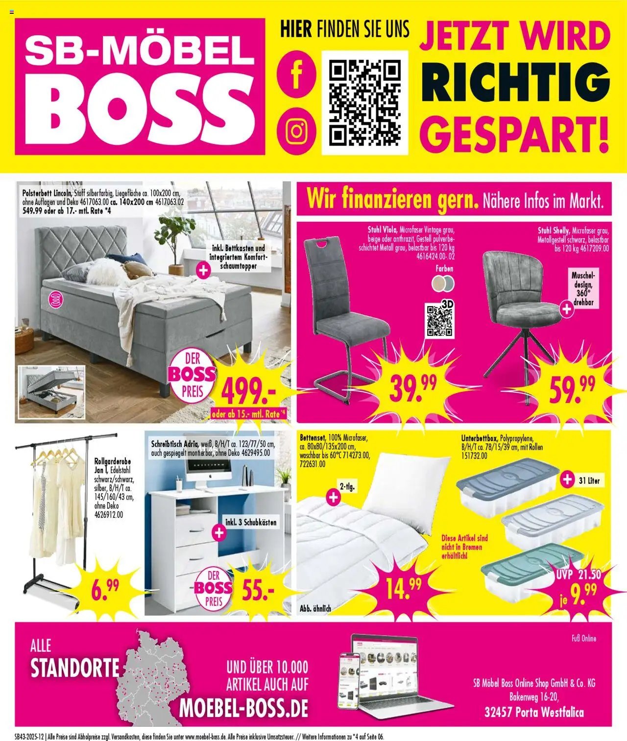SB Möbel Boss Prospekt 	 (2025-10-18 - 2025-10-24) | 12