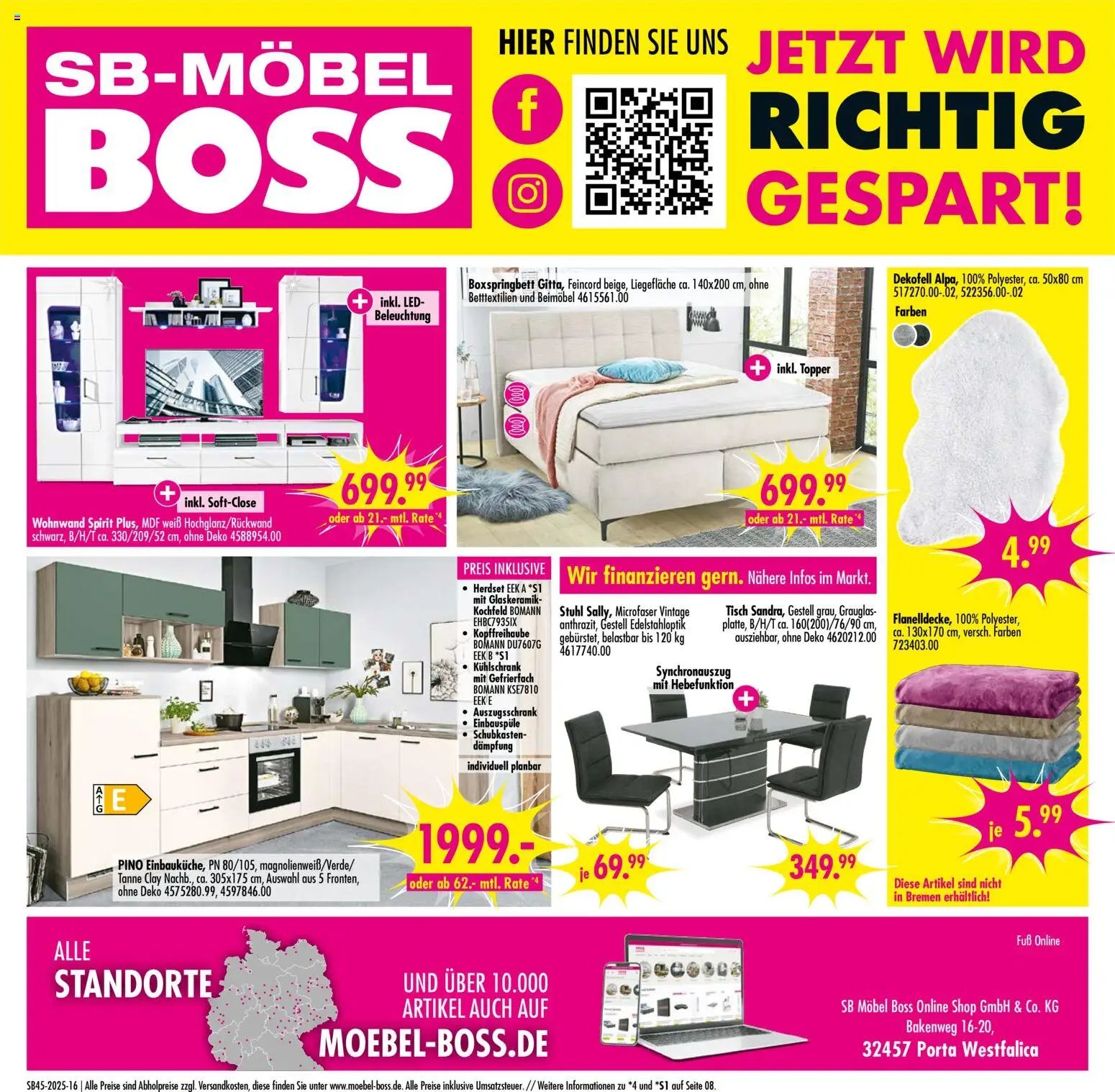 SB Möbel Boss Prospekt 	 (2025-11-01 - 2025-11-07)