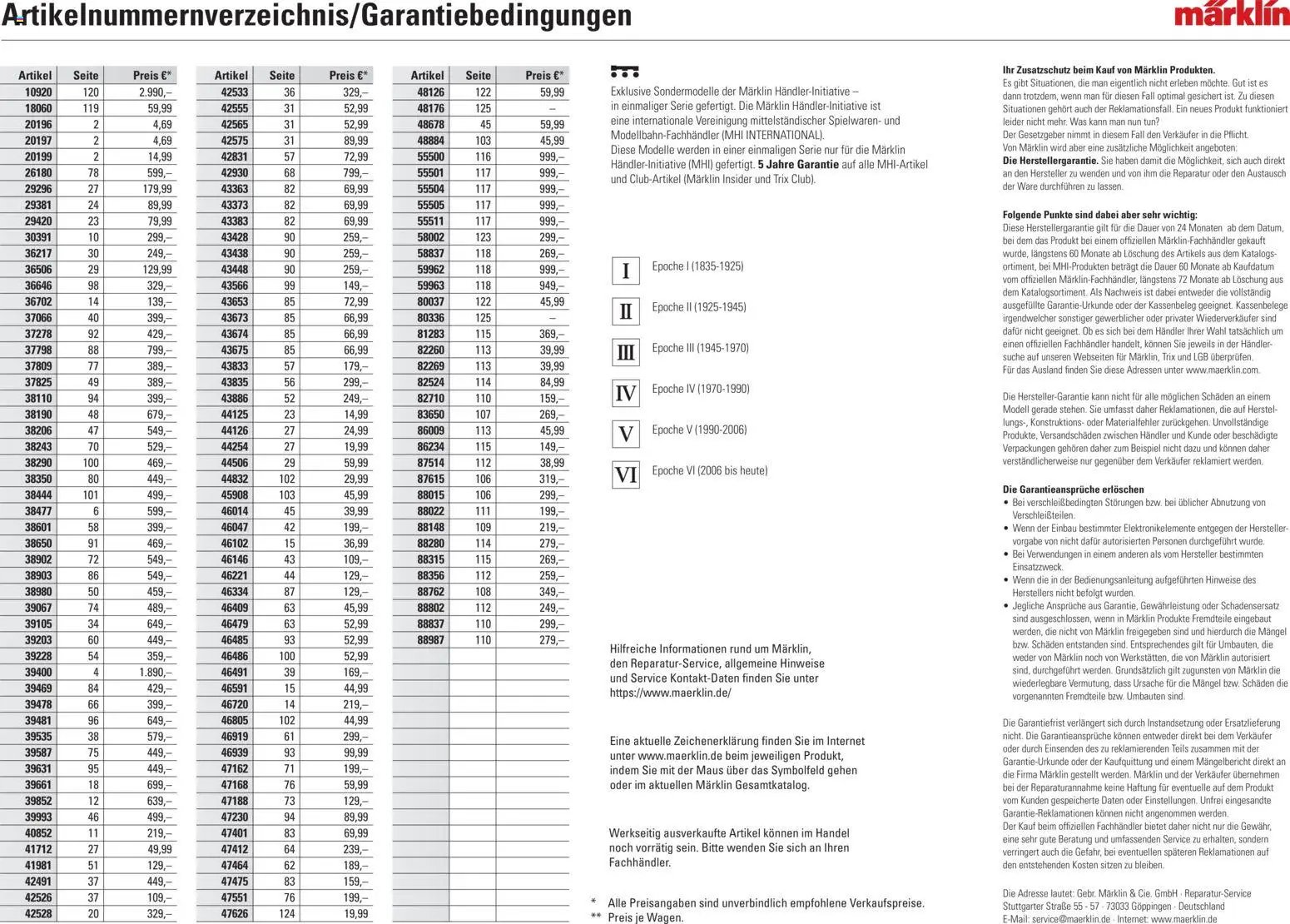 Conrad Märklin Katalog
