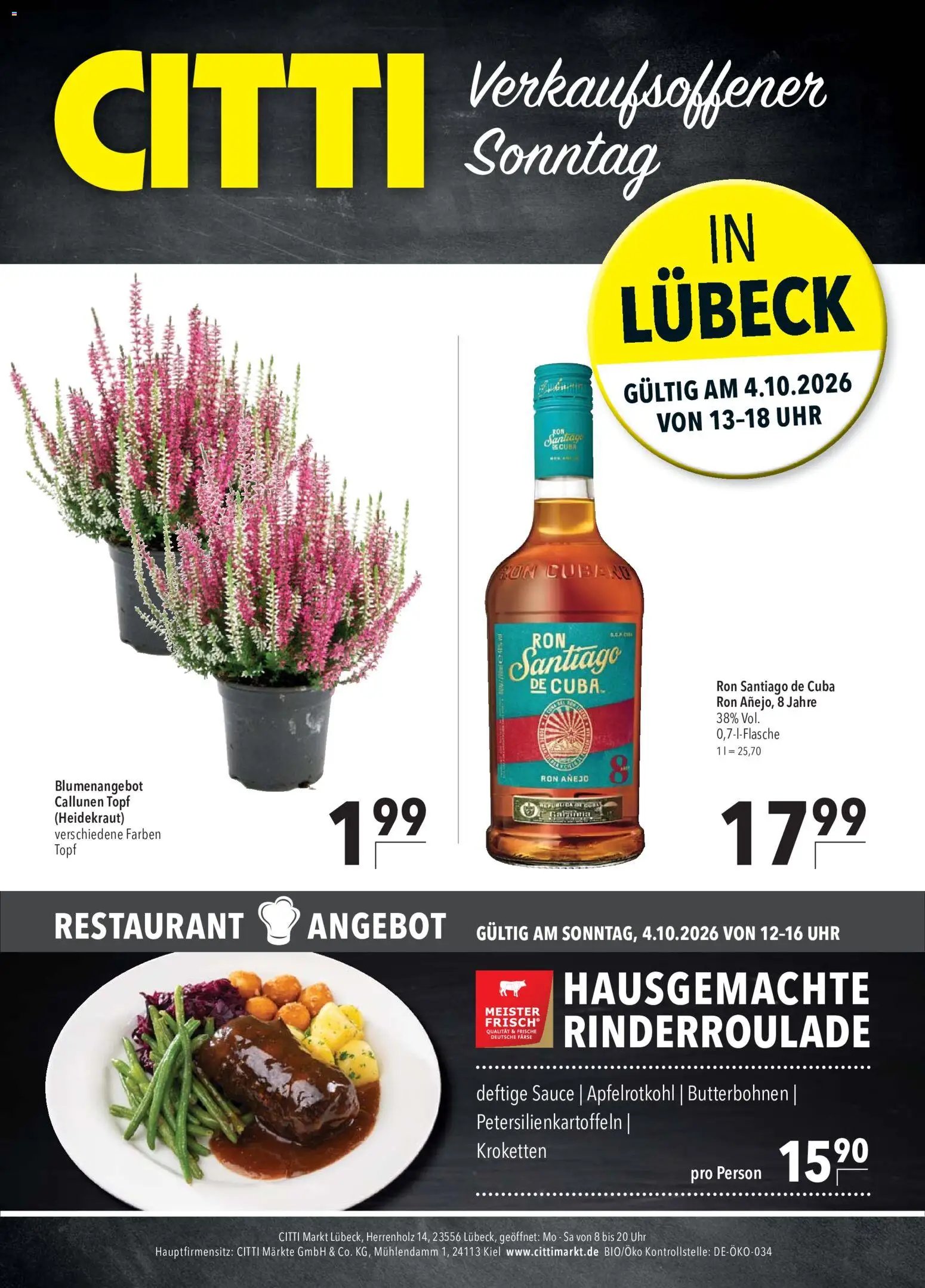 CITTI Markt Sonntags-Angebote in Lübeck