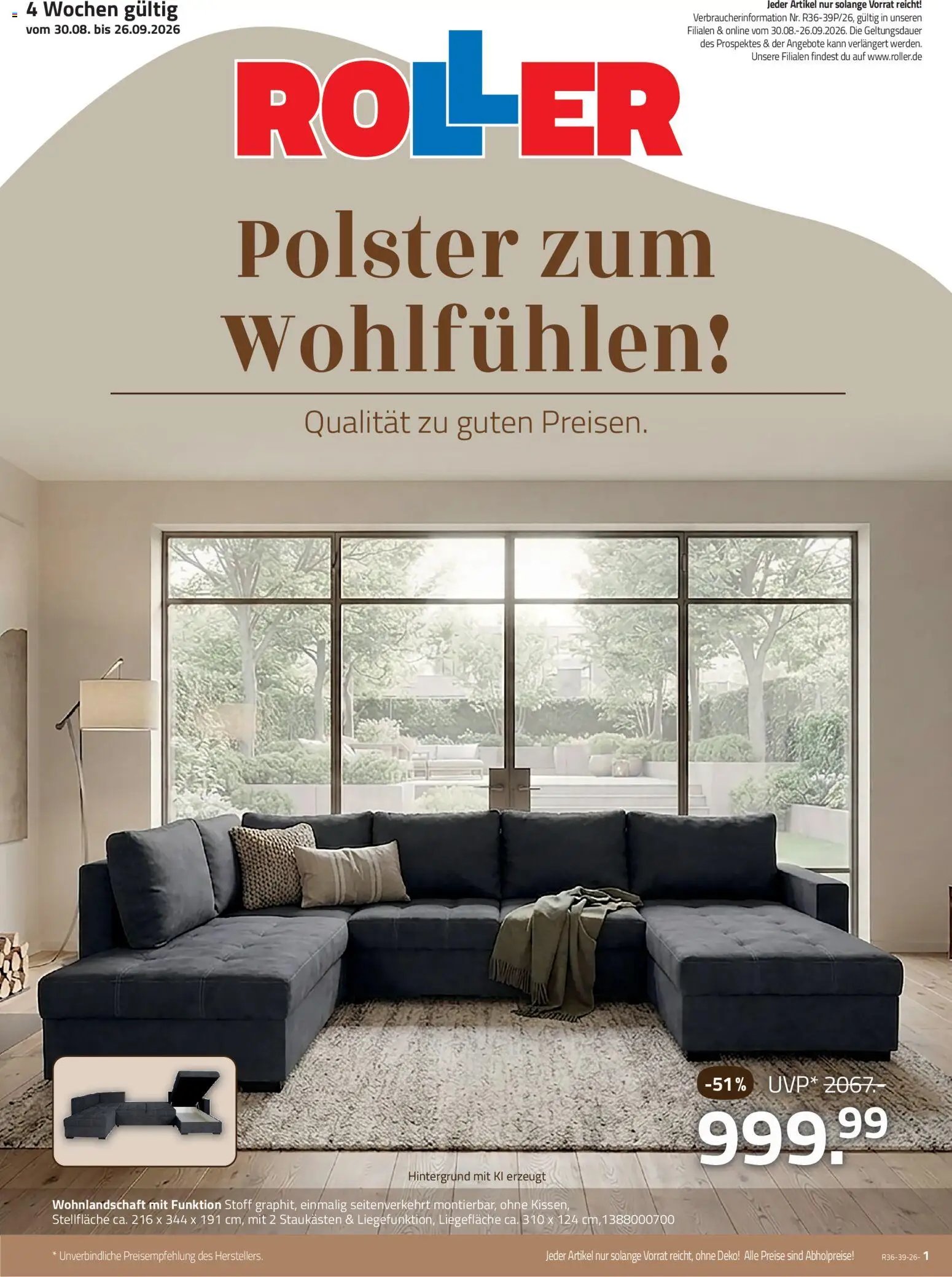 Roller Wohnzimmerprospekt