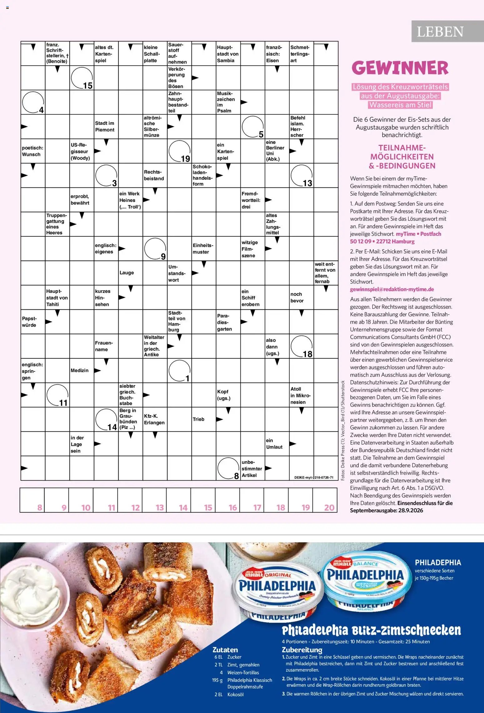 Famila Nordwest myTime September 2026