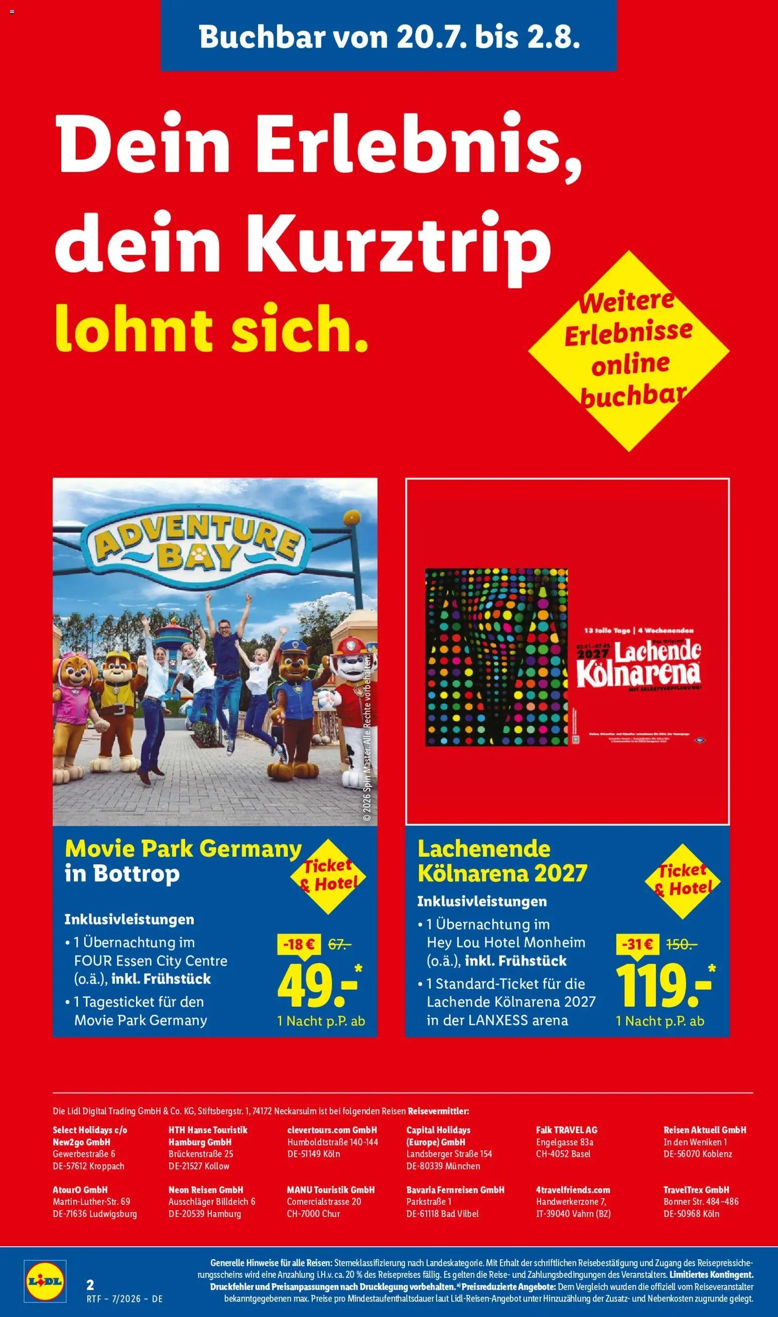 Lidl Reisen Prospekt