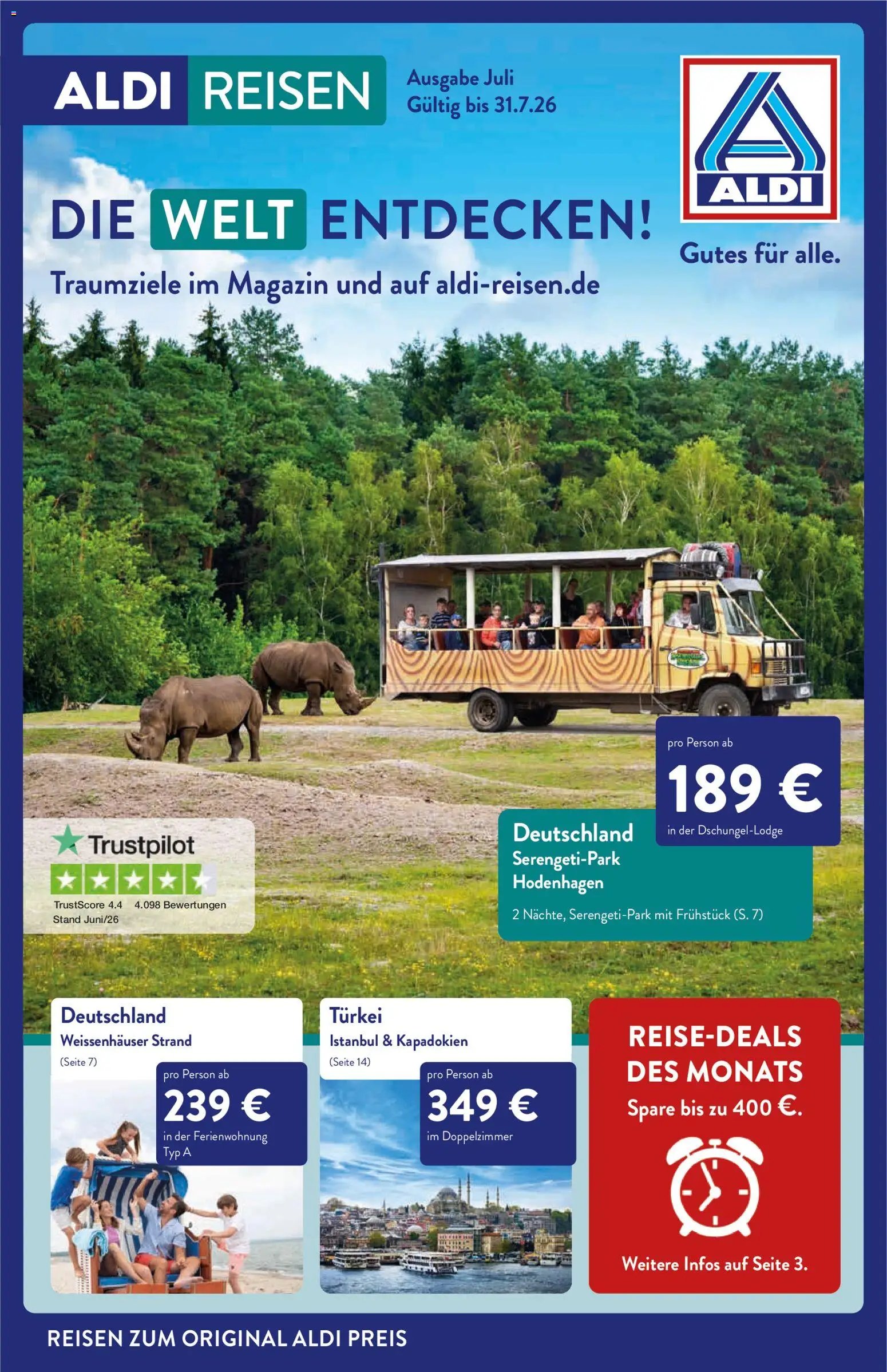 Aldi Reisen Reisemagazin