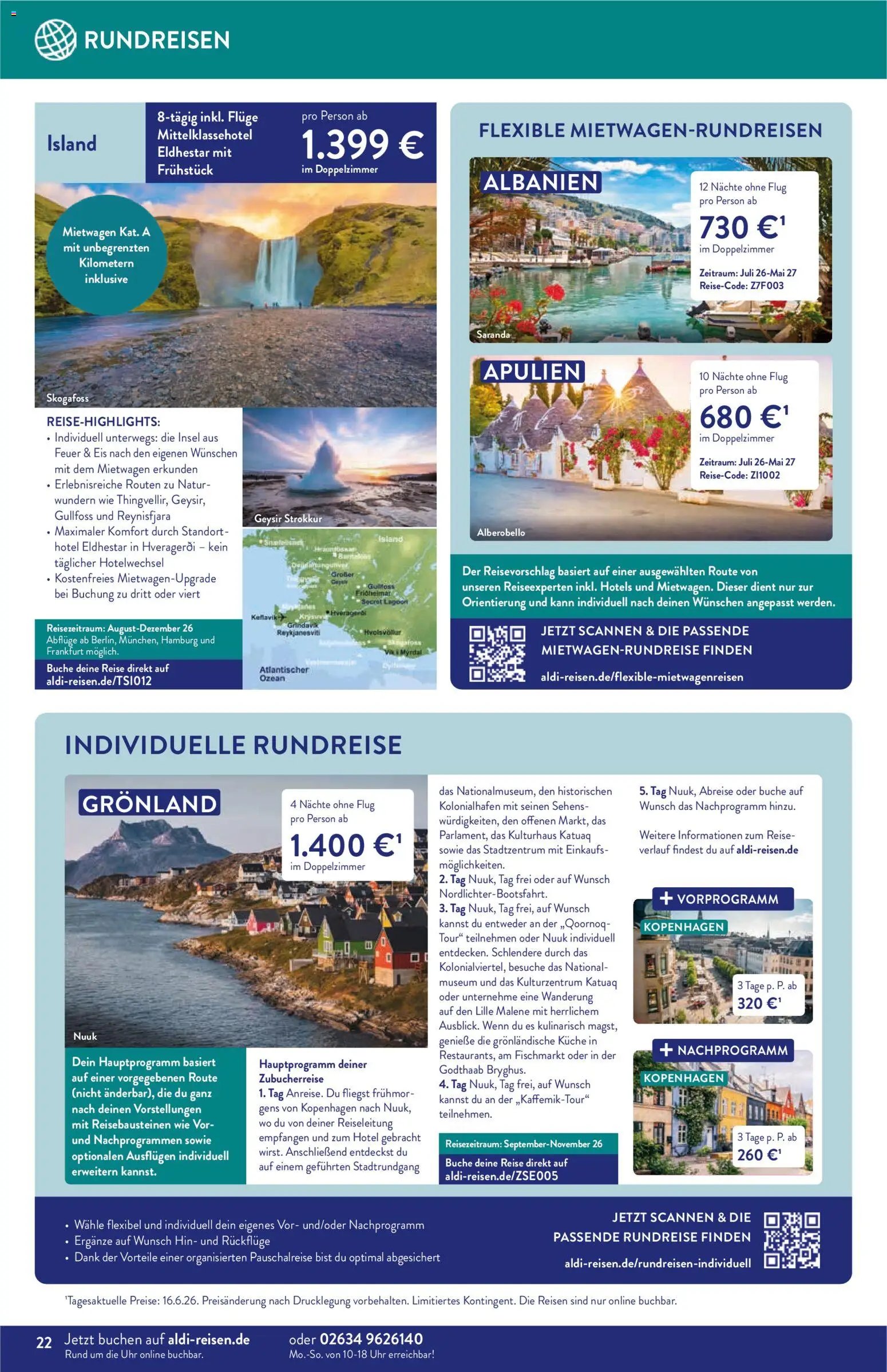 Aldi Reisen Reisemagazin