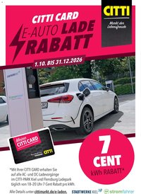 CITTI Markt E-Auto lade Rabatt