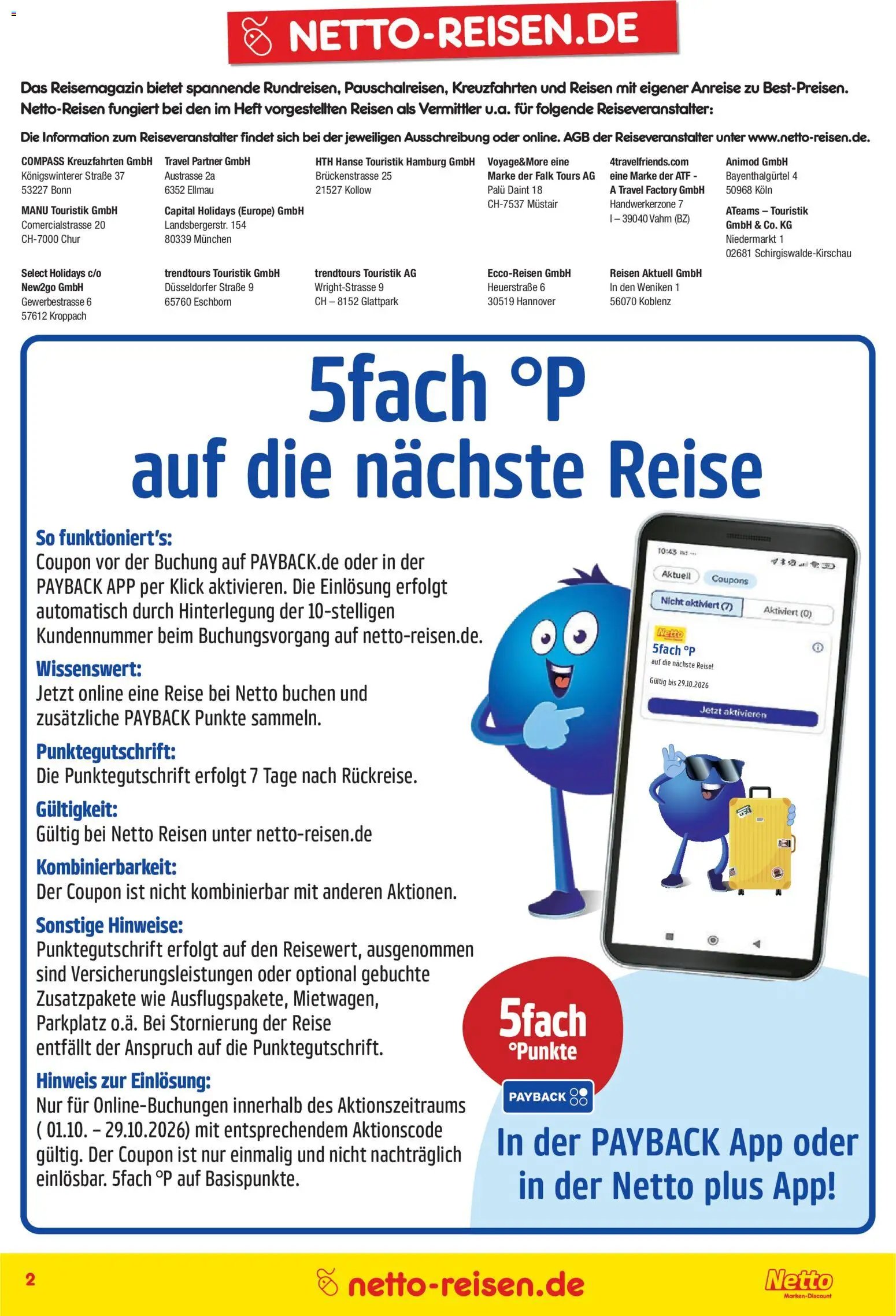 Netto Reisen Prospekt