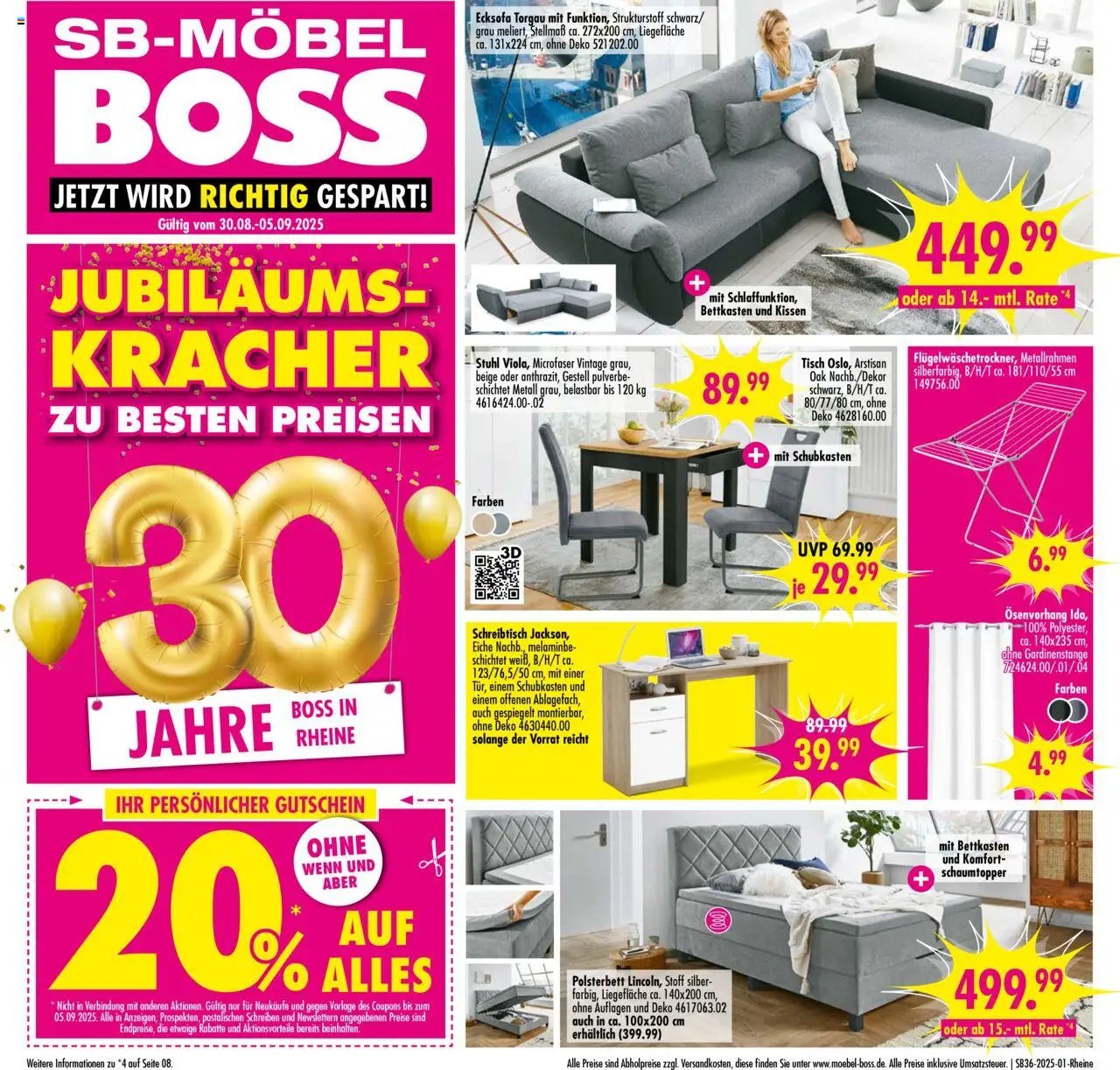 SB Möbel Boss Prospekt Rheine	 (2025-08-30 - 2025-09-05) | 1