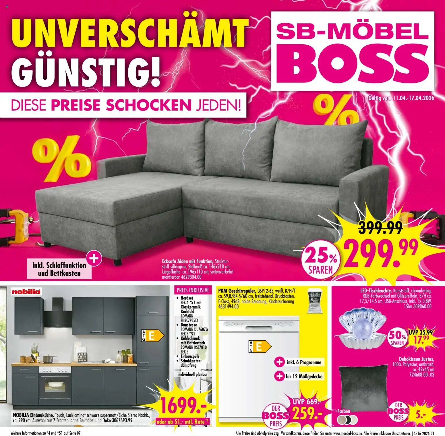SB Möbel Boss Prospekt 	 (2026-04-11 - 2026-04-17)