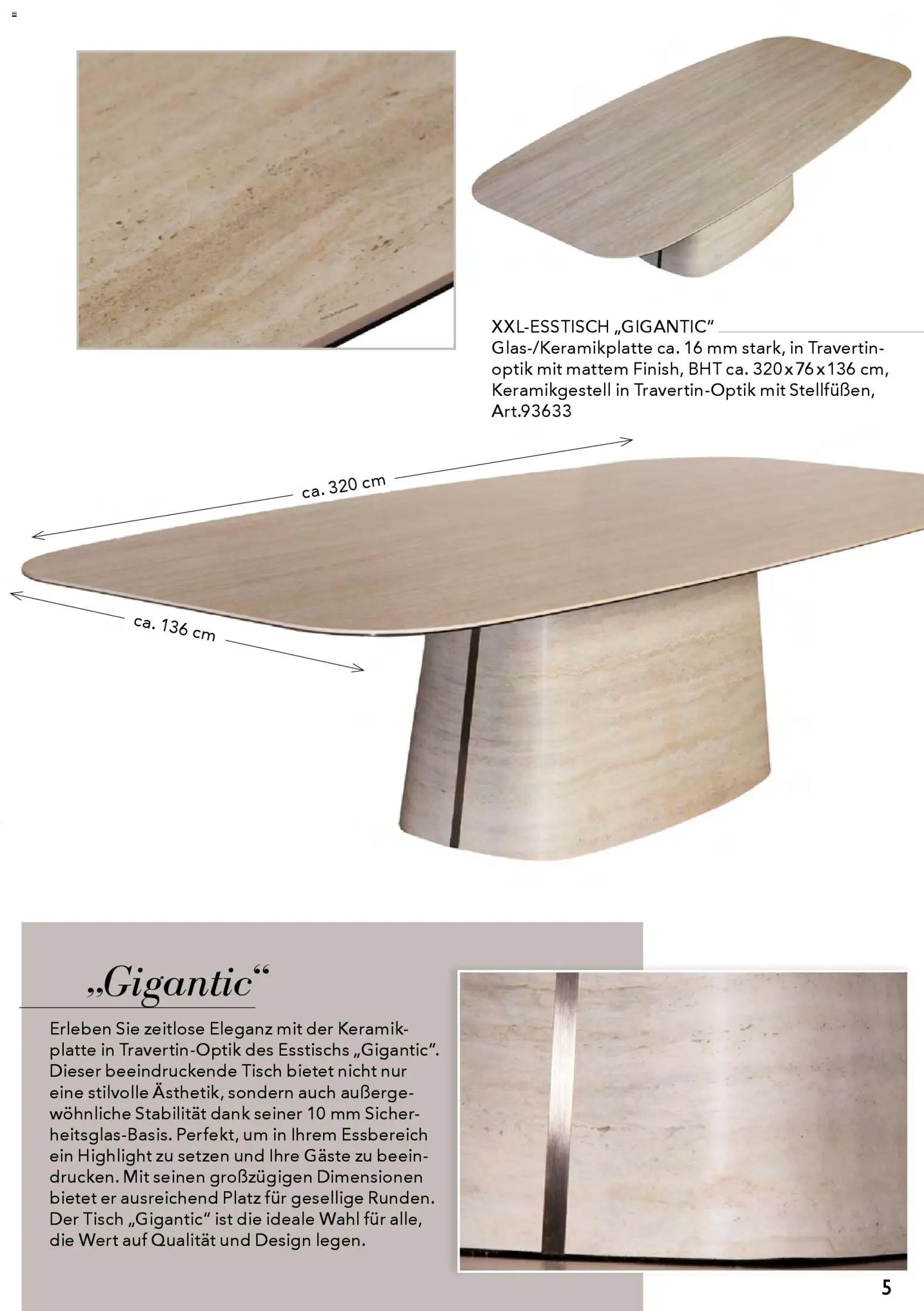 Rahaus Prospekt Glas/Keramik-Esstische