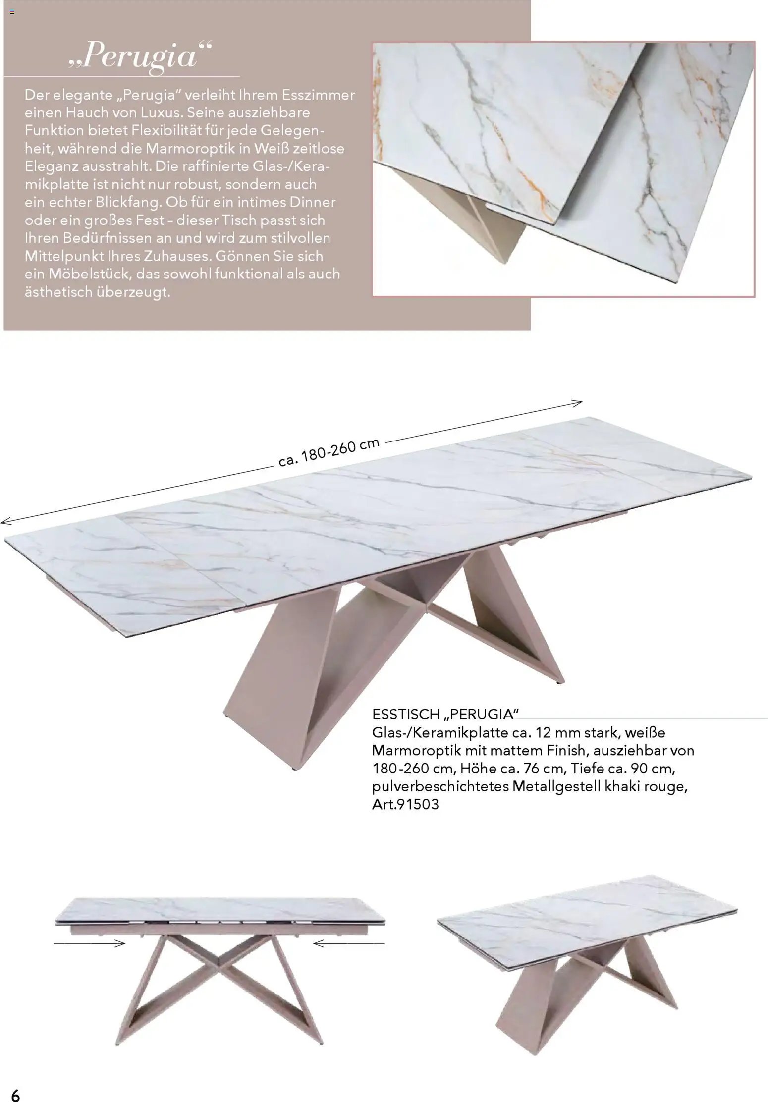 Rahaus Prospekt Glas/Keramik-Esstische