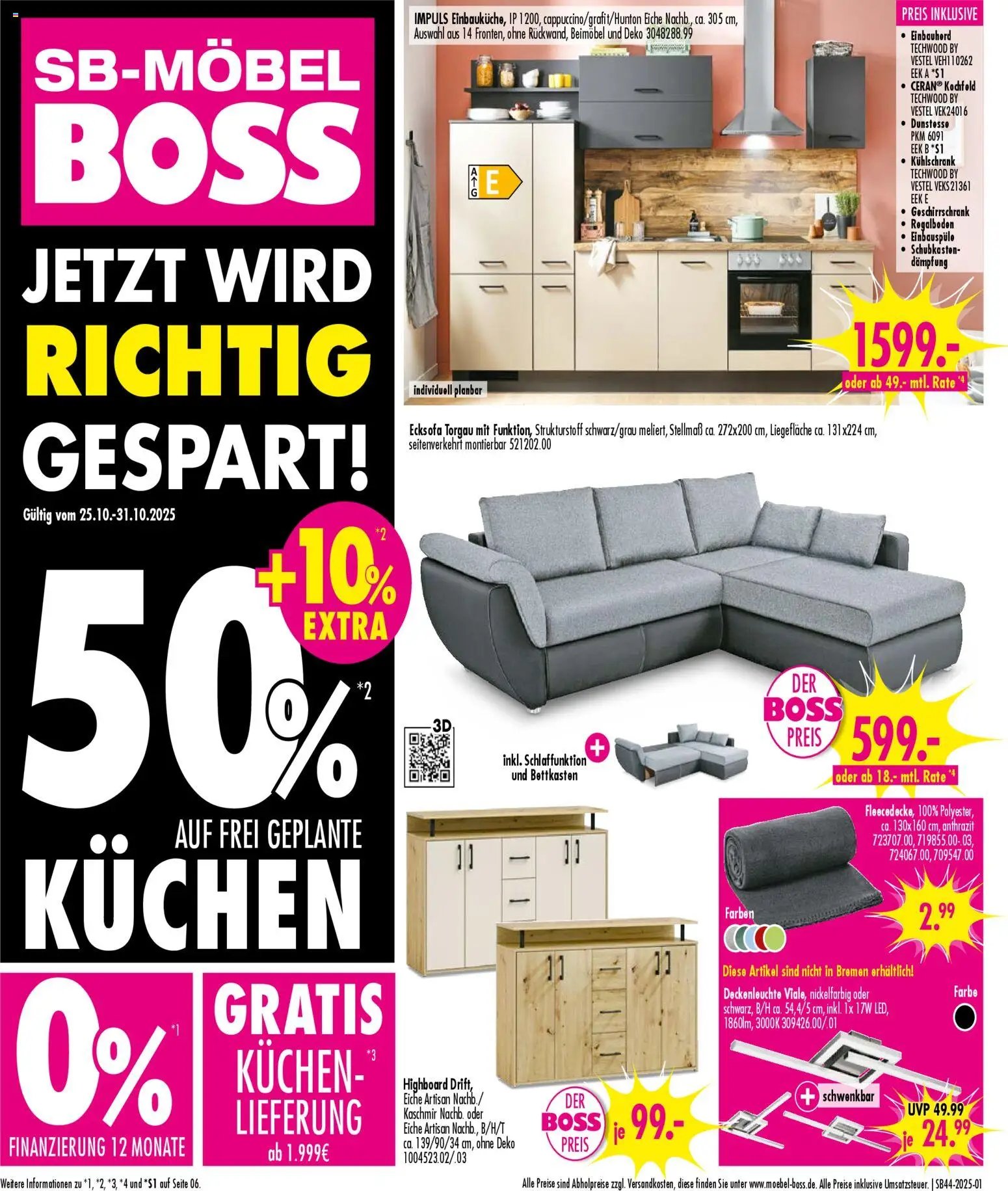 SB Möbel Boss Prospekt 	 (2025-10-25 - 2025-10-31)