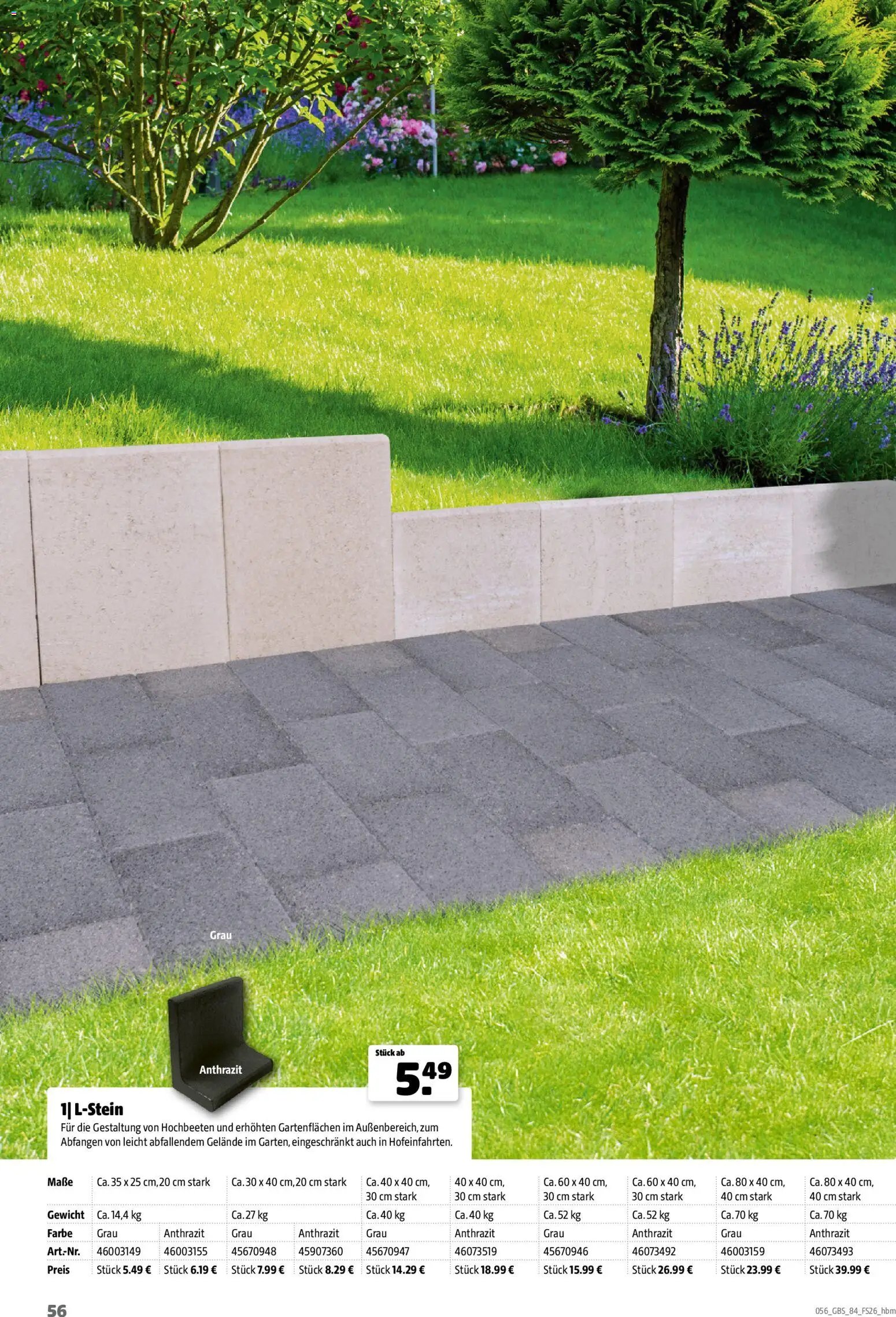 Hagebau Gartenbaustoffsortiment