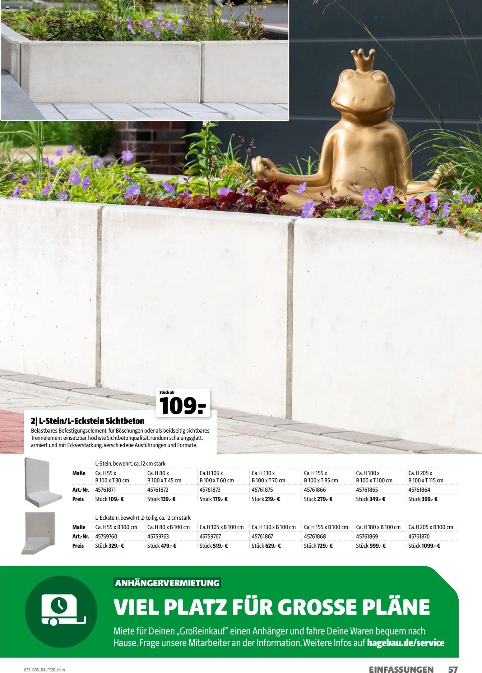 Hagebau Gartenbaustoffsortiment