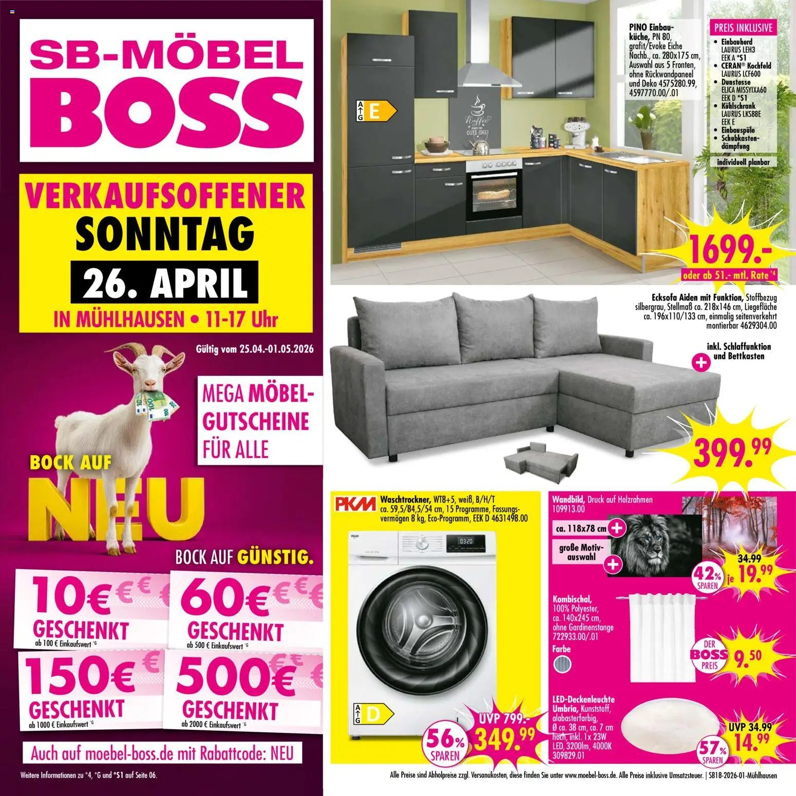 SB Möbel Boss Prospekt Mühlhausen (2026-04-24 - 2026-05-01)