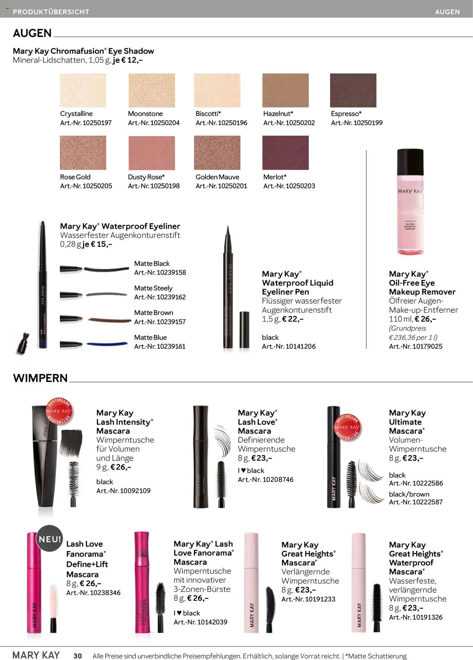 Mary Kay Katalog