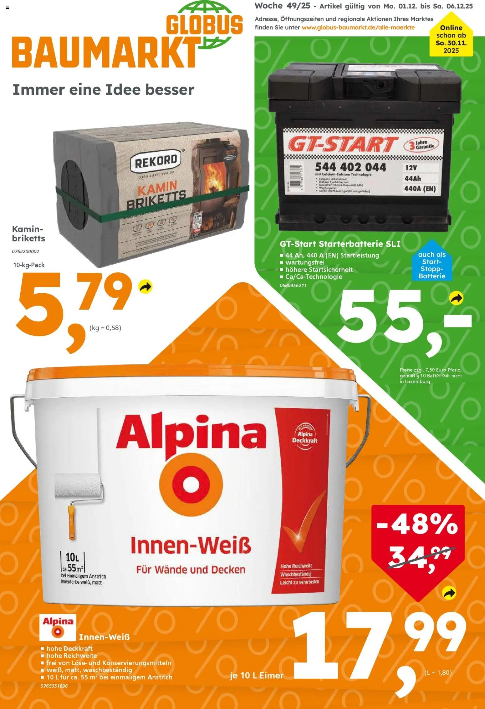 Globus Baumarkt prospekt Neustadt an der Weinstraße	