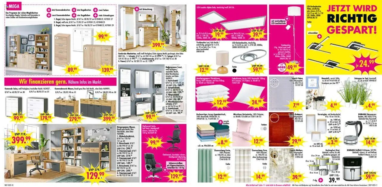 SB Möbel Boss Prospekt Bobbau	 (2025-09-06 - 2025-09-12) | 6