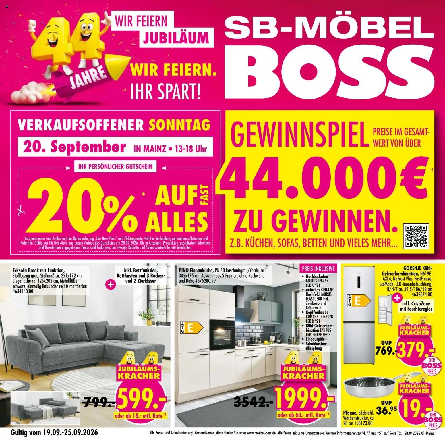 SB Möbel Boss Prospekt Mainz