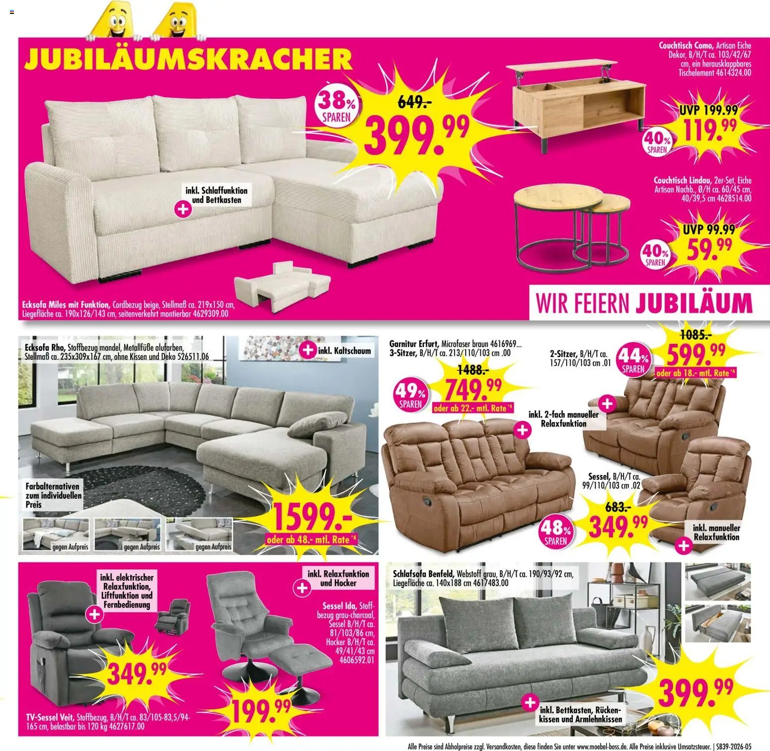 SB Möbel Boss Prospekt Mainz