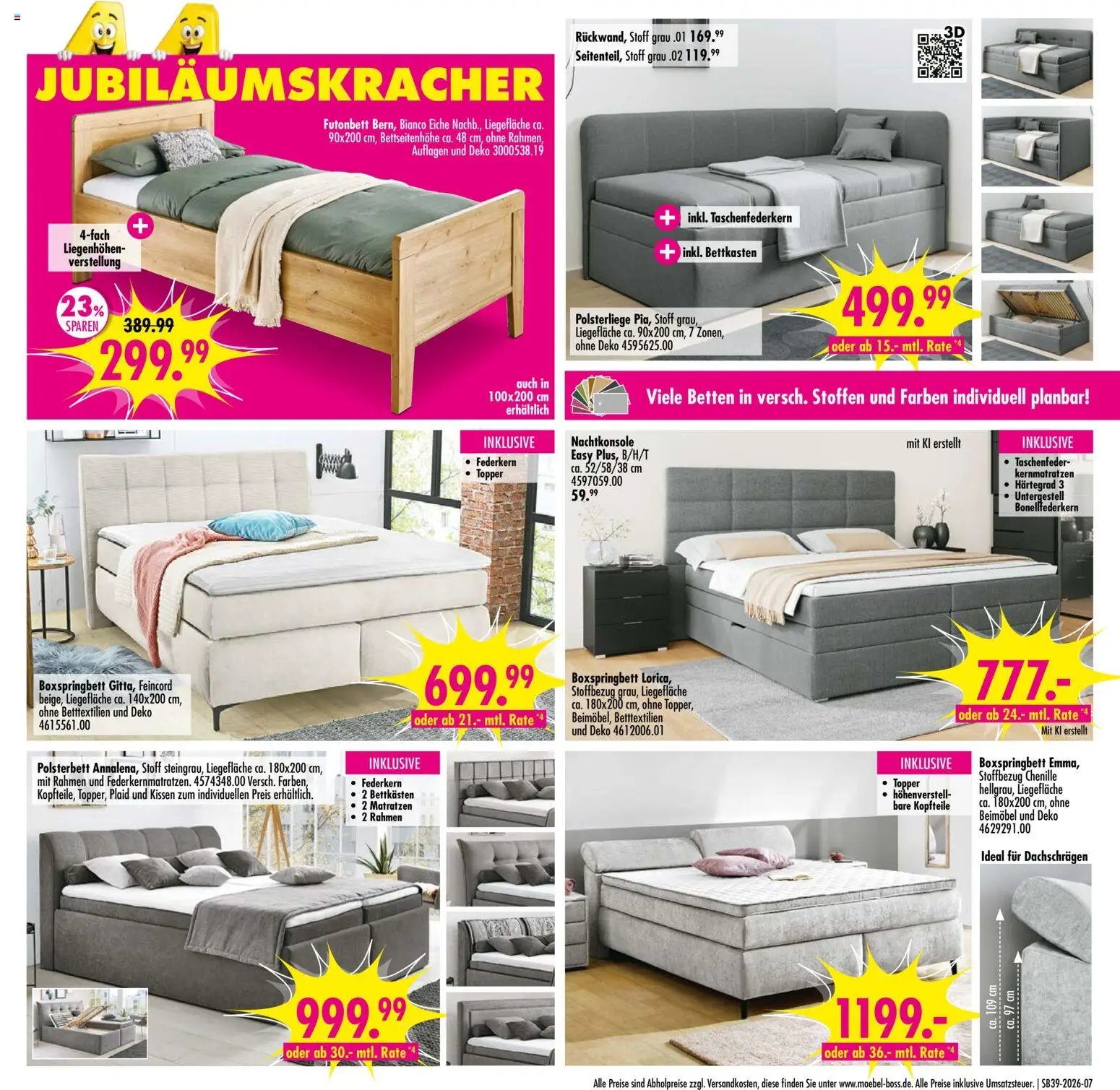 SB Möbel Boss Prospekt Mainz