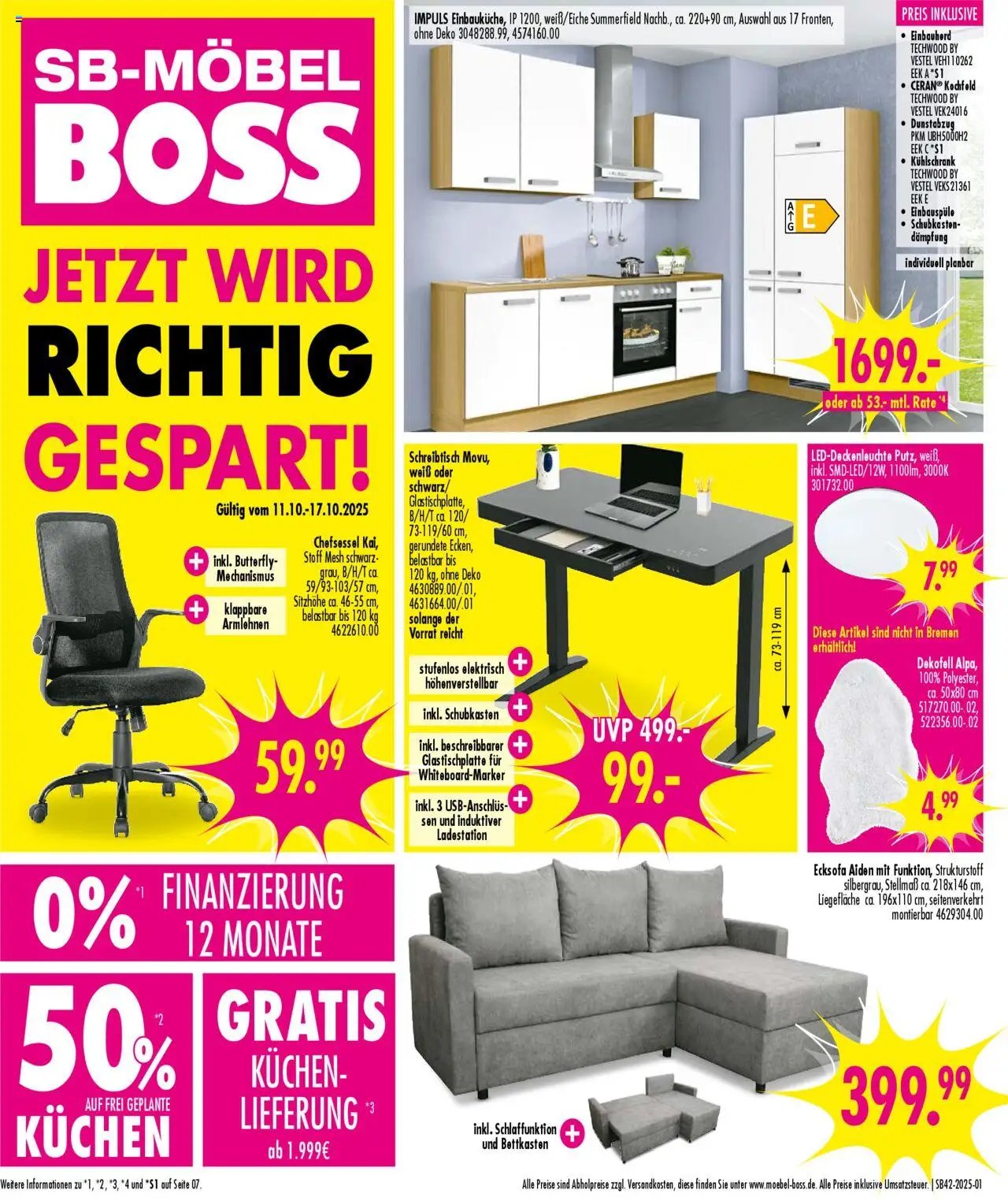 SB Möbel Boss Prospekt 	 (2025-10-11 - 2025-10-17) | 1