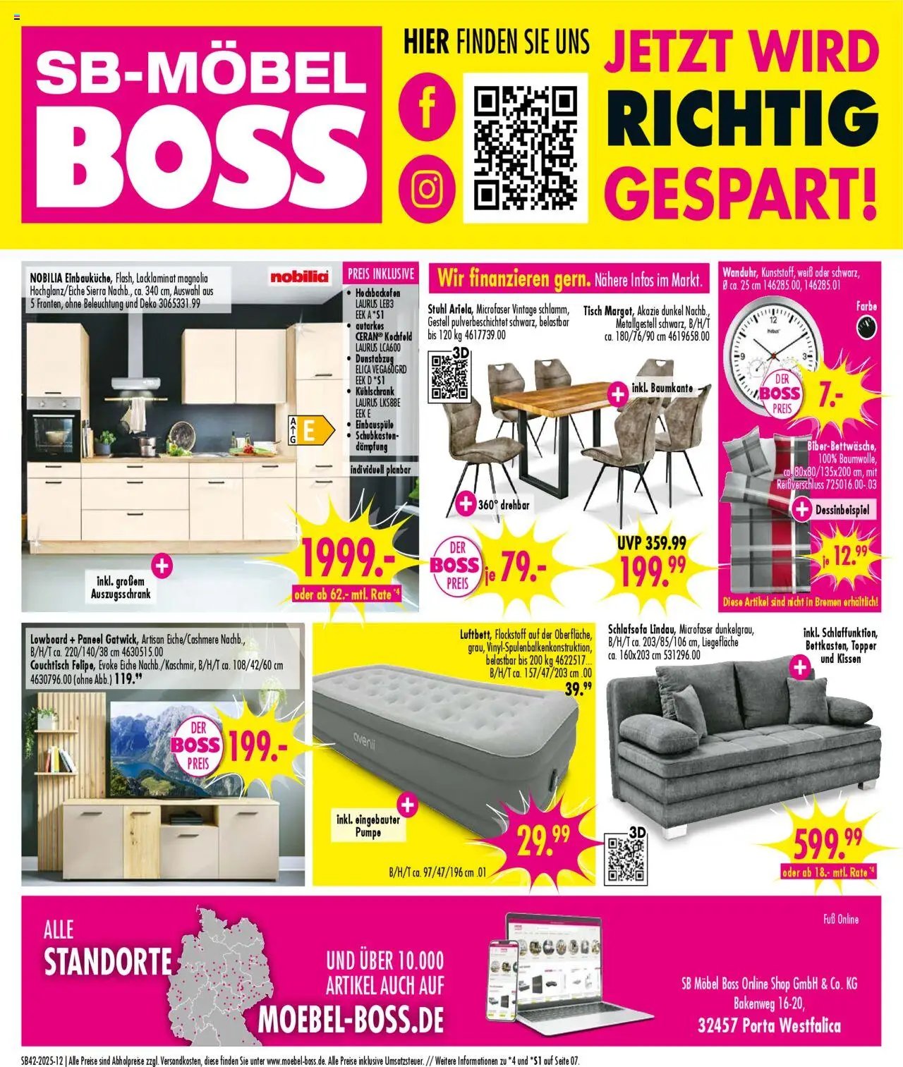 SB Möbel Boss Prospekt 	 (2025-10-11 - 2025-10-17) | 12