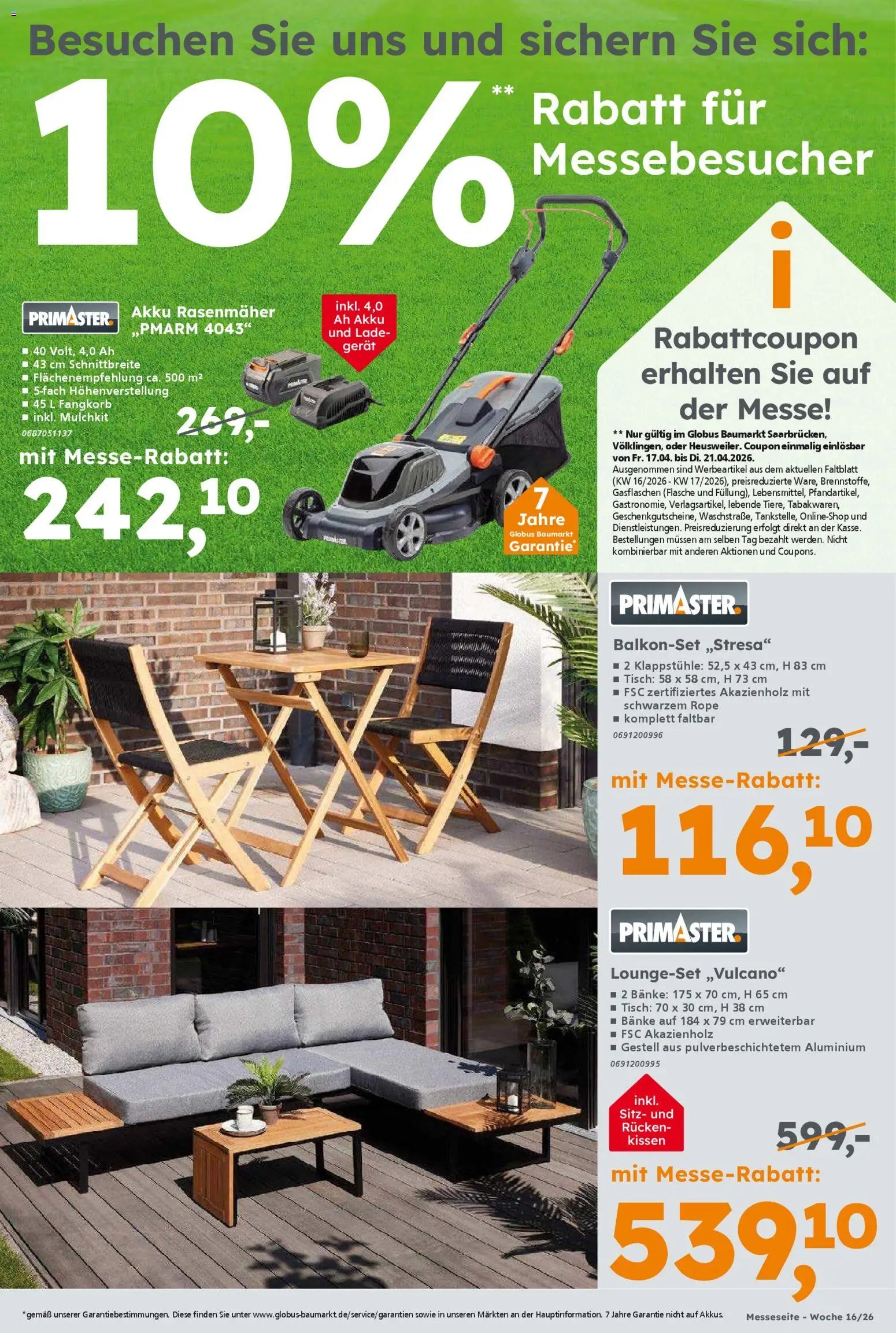 Globus Baumarkt Prospekt Saarbrücken	