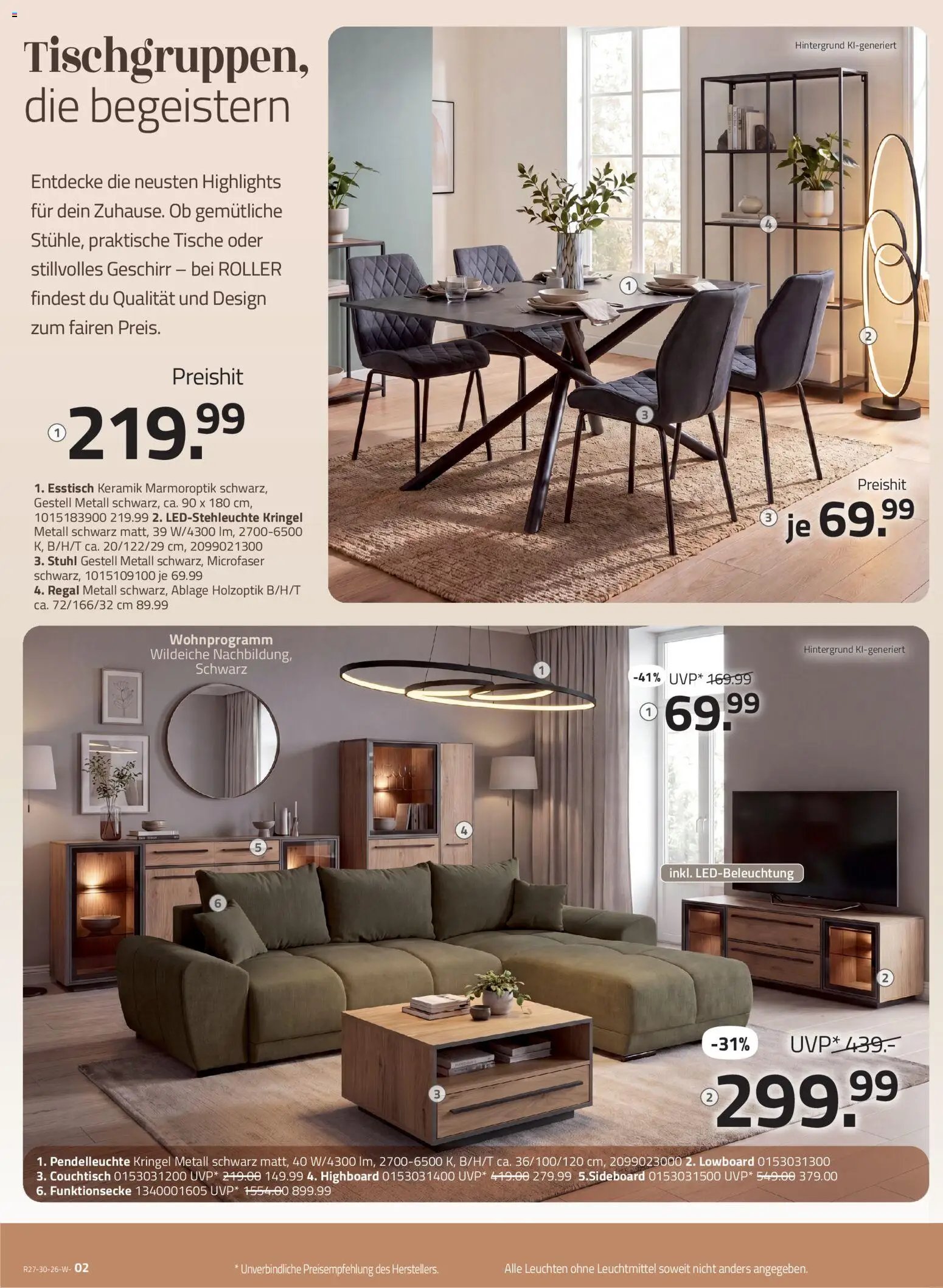 Roller Speisen Katalog