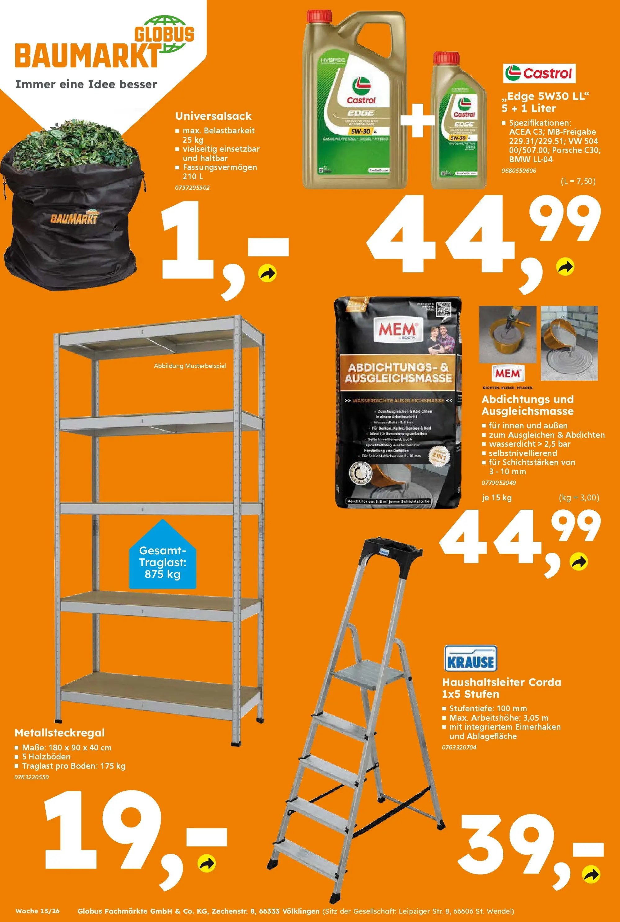 Globus Baumarkt Prospekt Ilmenau	